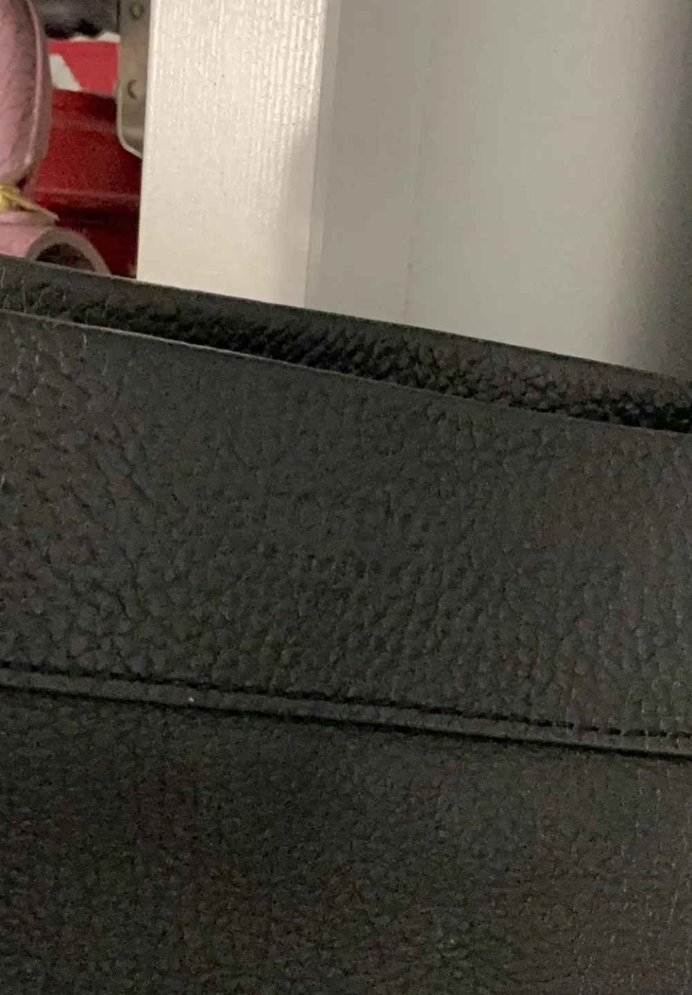 Fossil Black Leather Tote Bag image indicator(2)