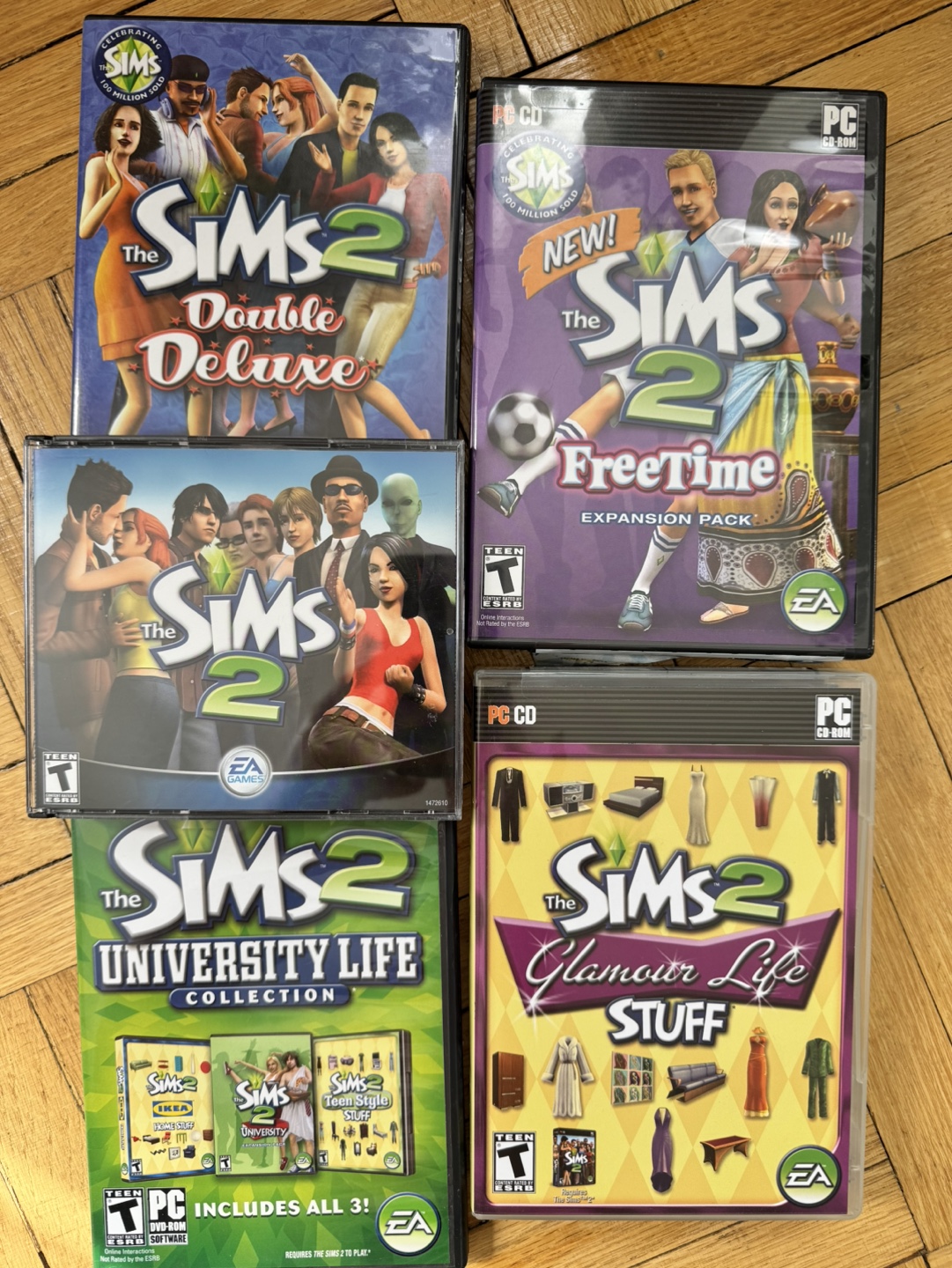 Lot of 5 The Sims 2 PC games