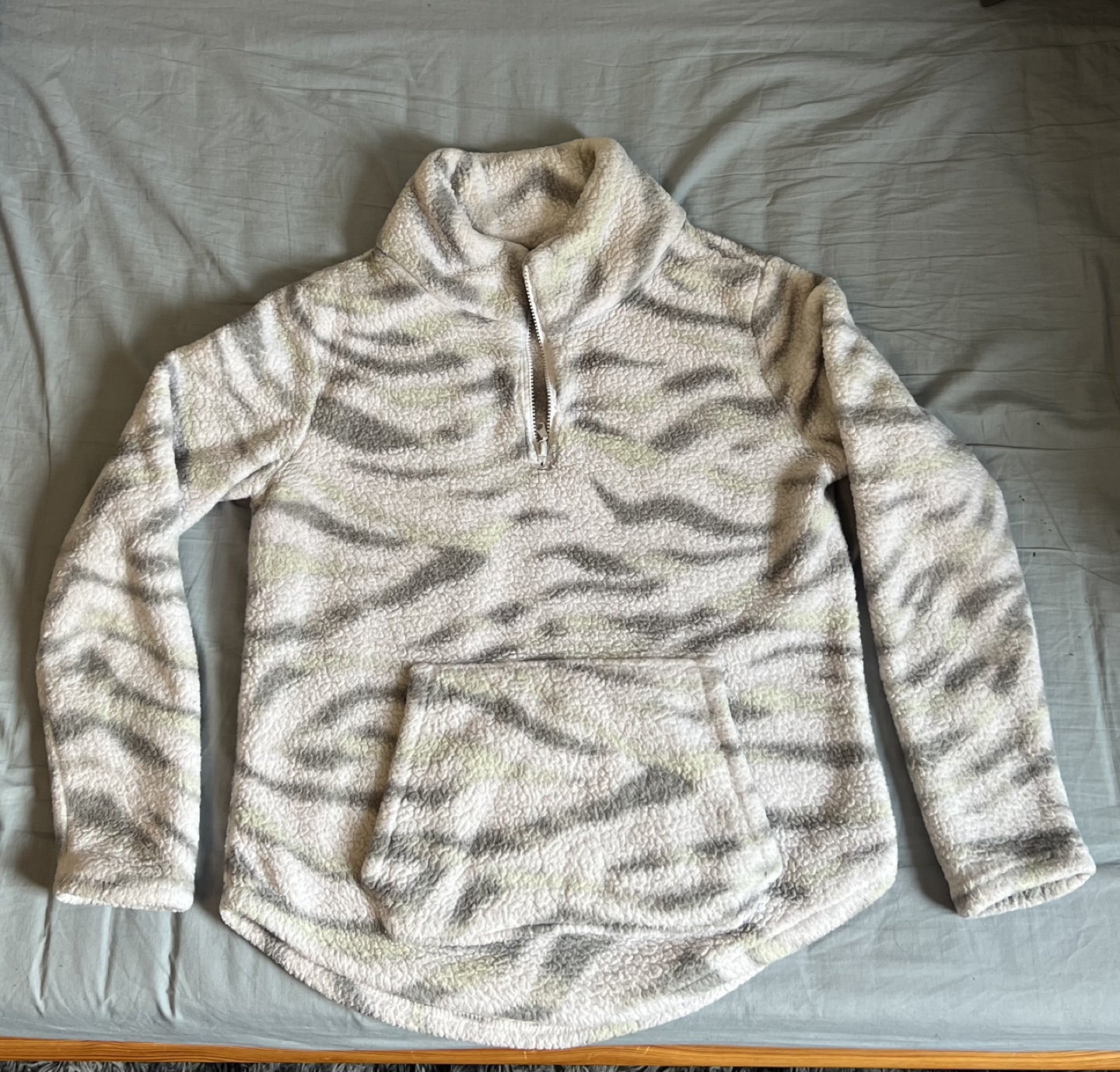 Cozy Fleece Pullover - Zebra Print