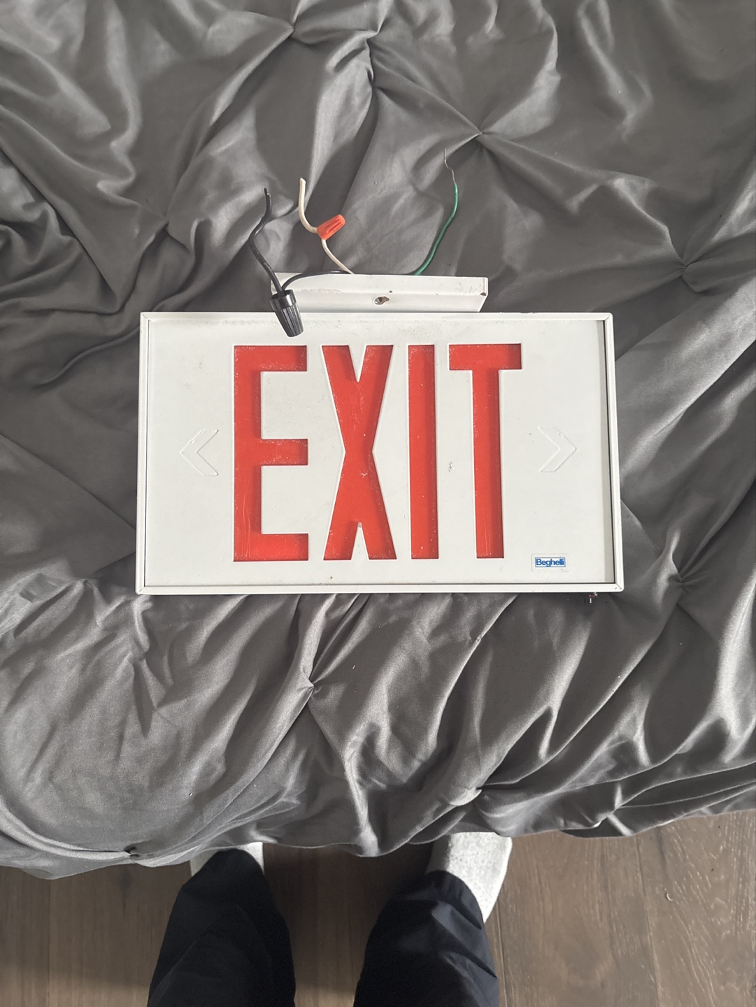 Used Dual-Light Emergency Exit Sign