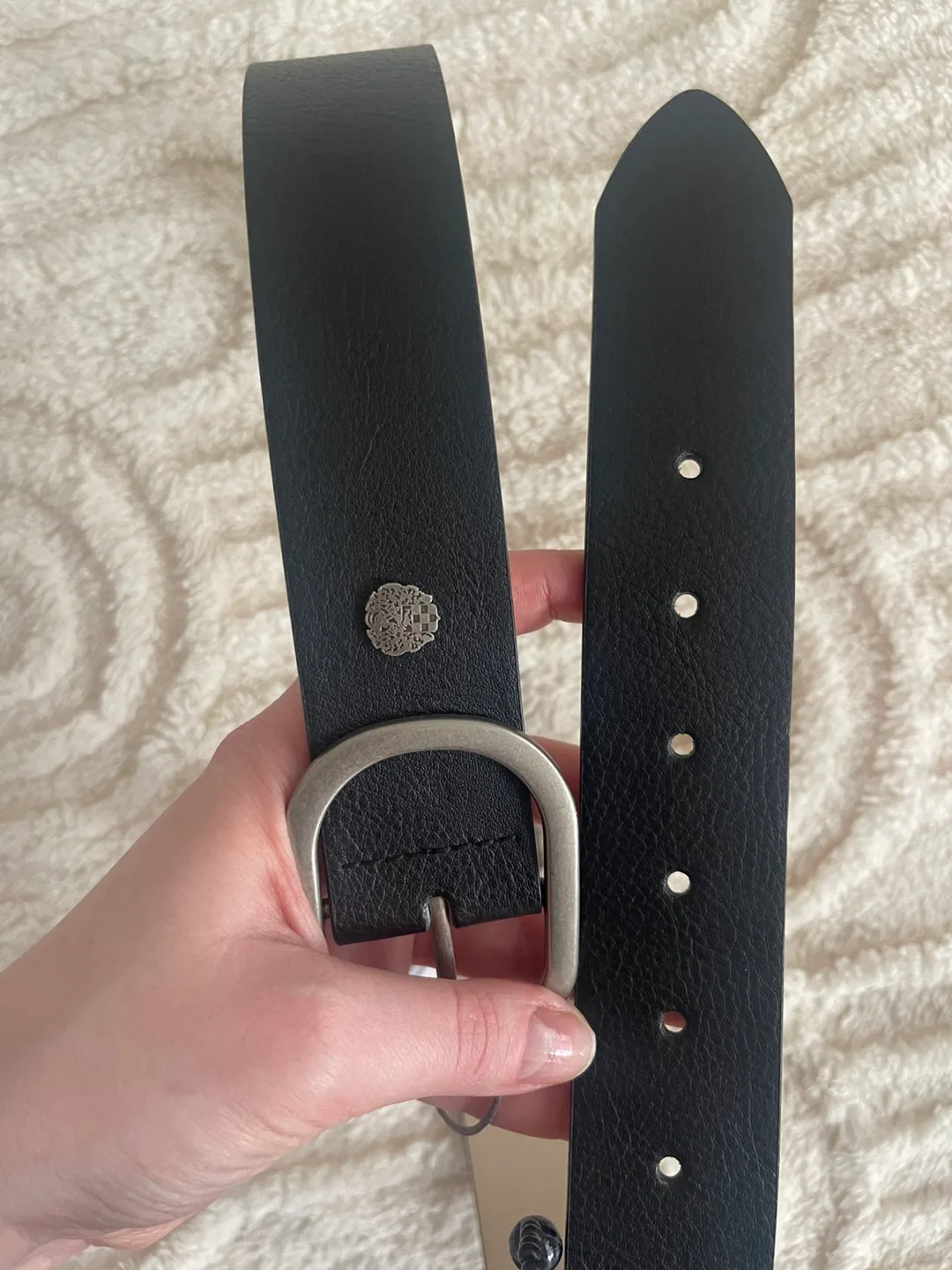 Vince Camuto Black Leather Belt image indicator(3)