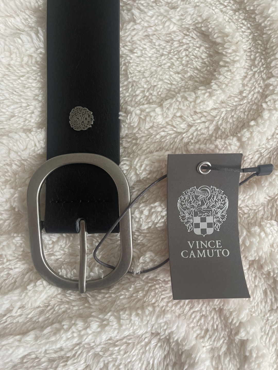 Vince Camuto Black Leather Belt