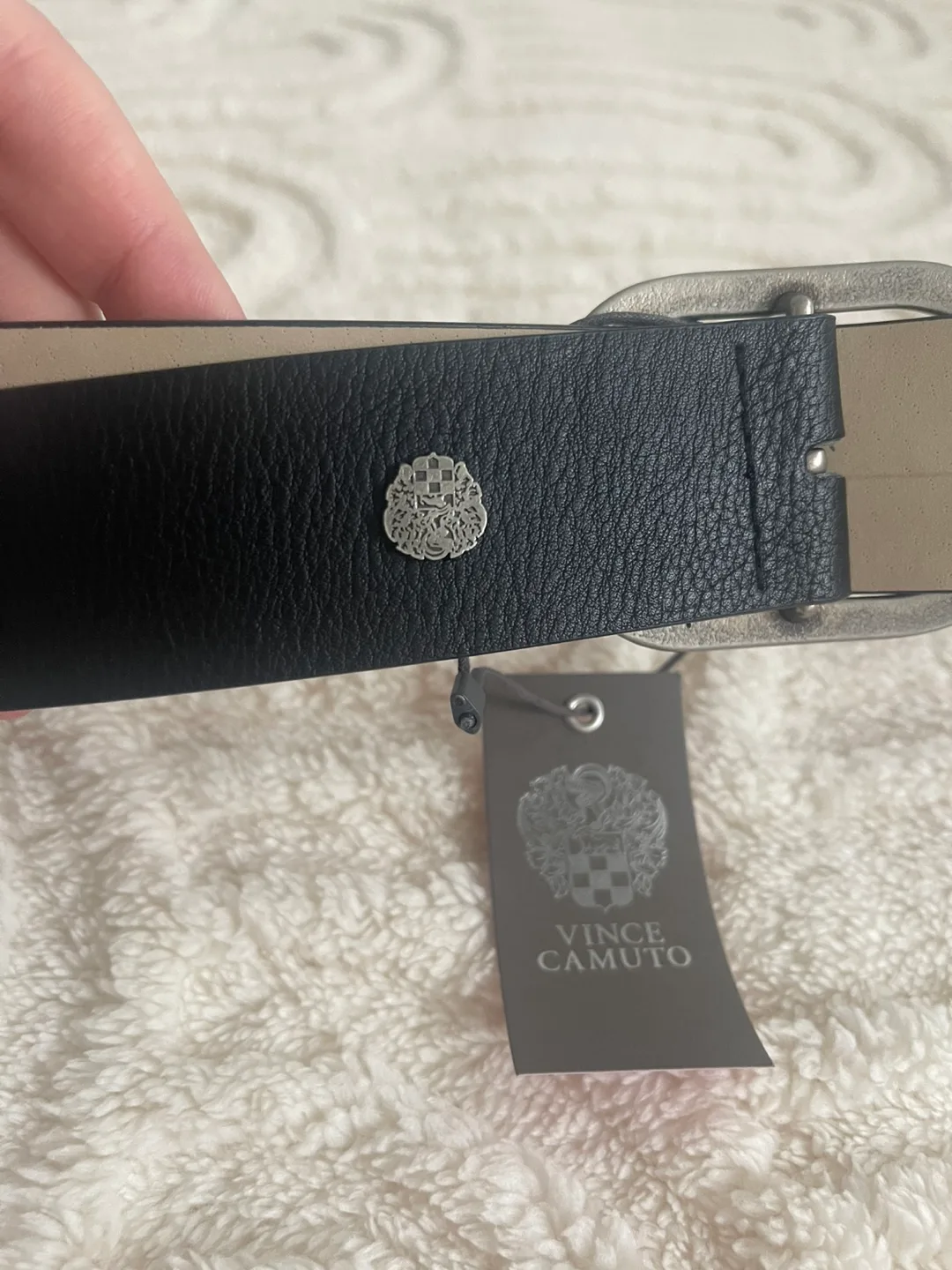 Vince Camuto Black Leather Belt image indicator(4)