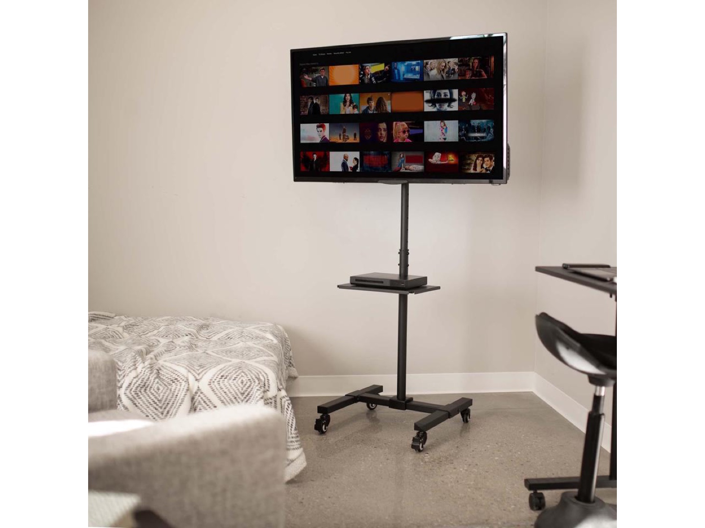Rolling TV Stand with Height Adjustment - Fits Screens up to 50" - photo 2