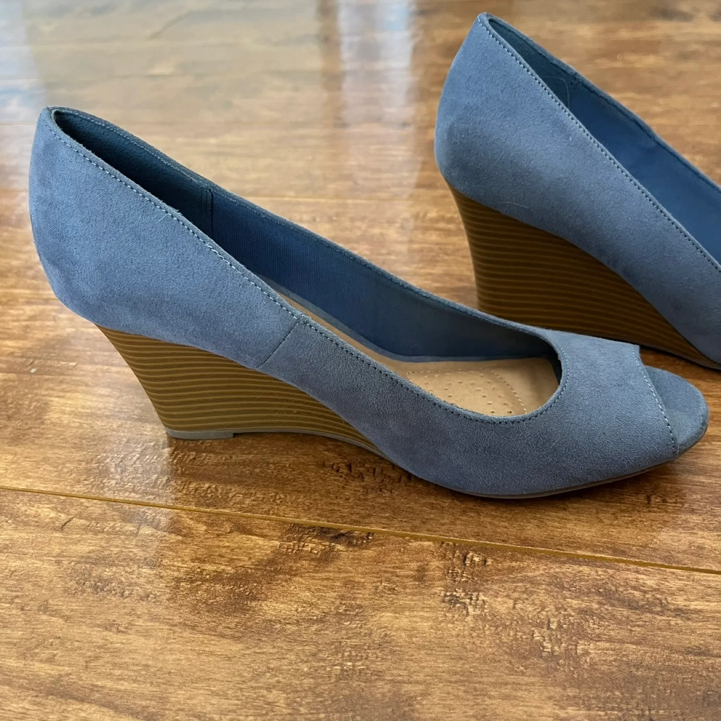 💚Women's Dexflex Comfort Wedge Peep-Toe Heels image indicator(3)