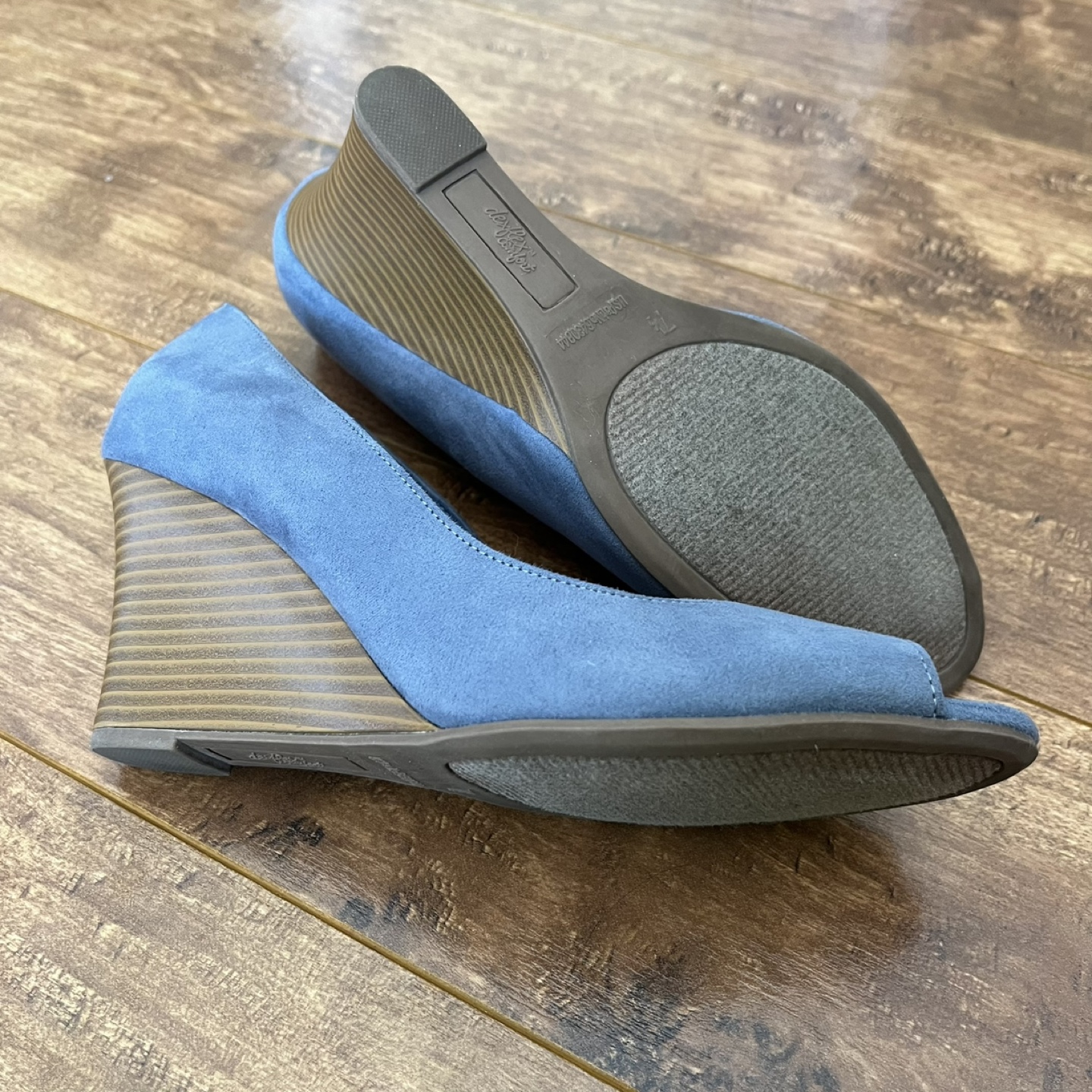 💚Women's Dexflex Comfort Wedge Peep-Toe Heels - photo 2