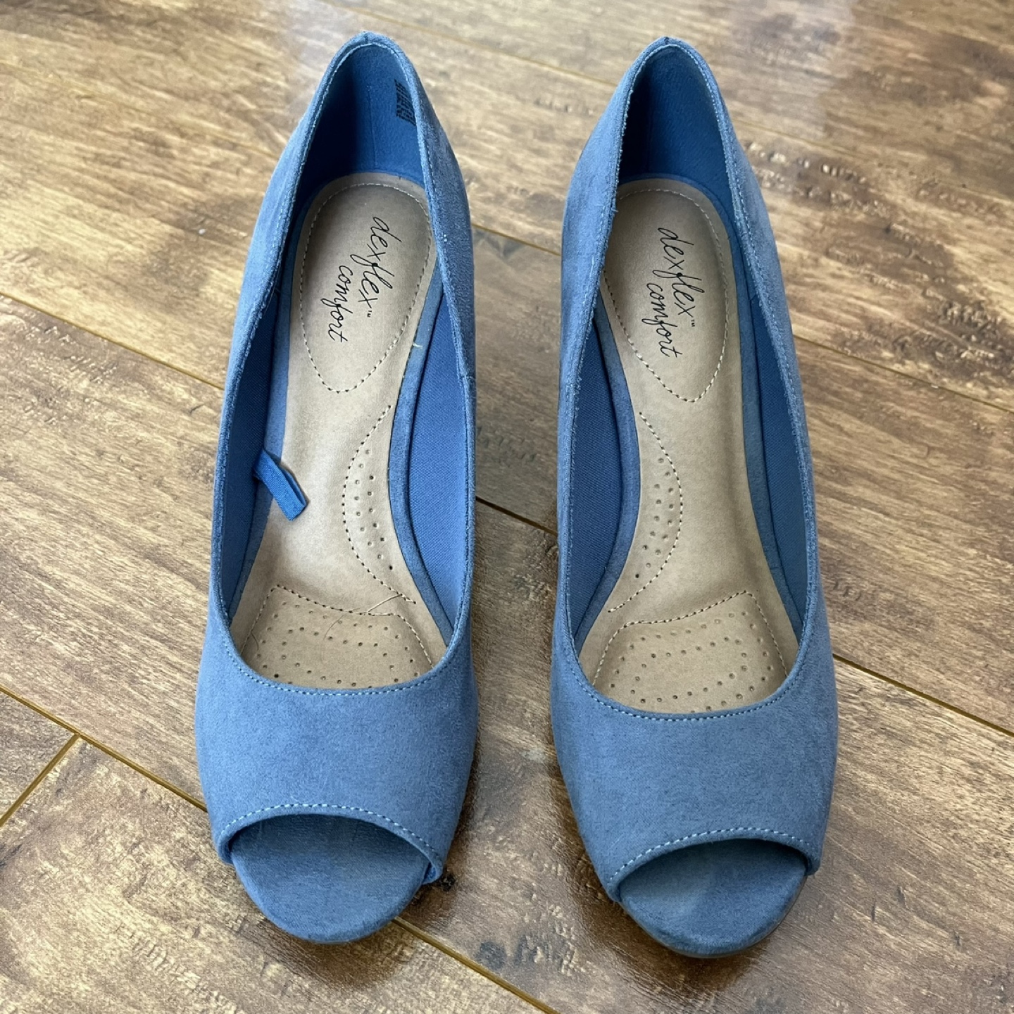 💚Women's Dexflex Comfort Wedge Peep-Toe Heels - photo 4