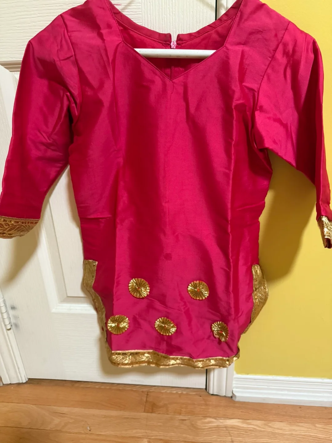 Kids Bhangra Outfit - Pink and Black 💚 image indicator(2)