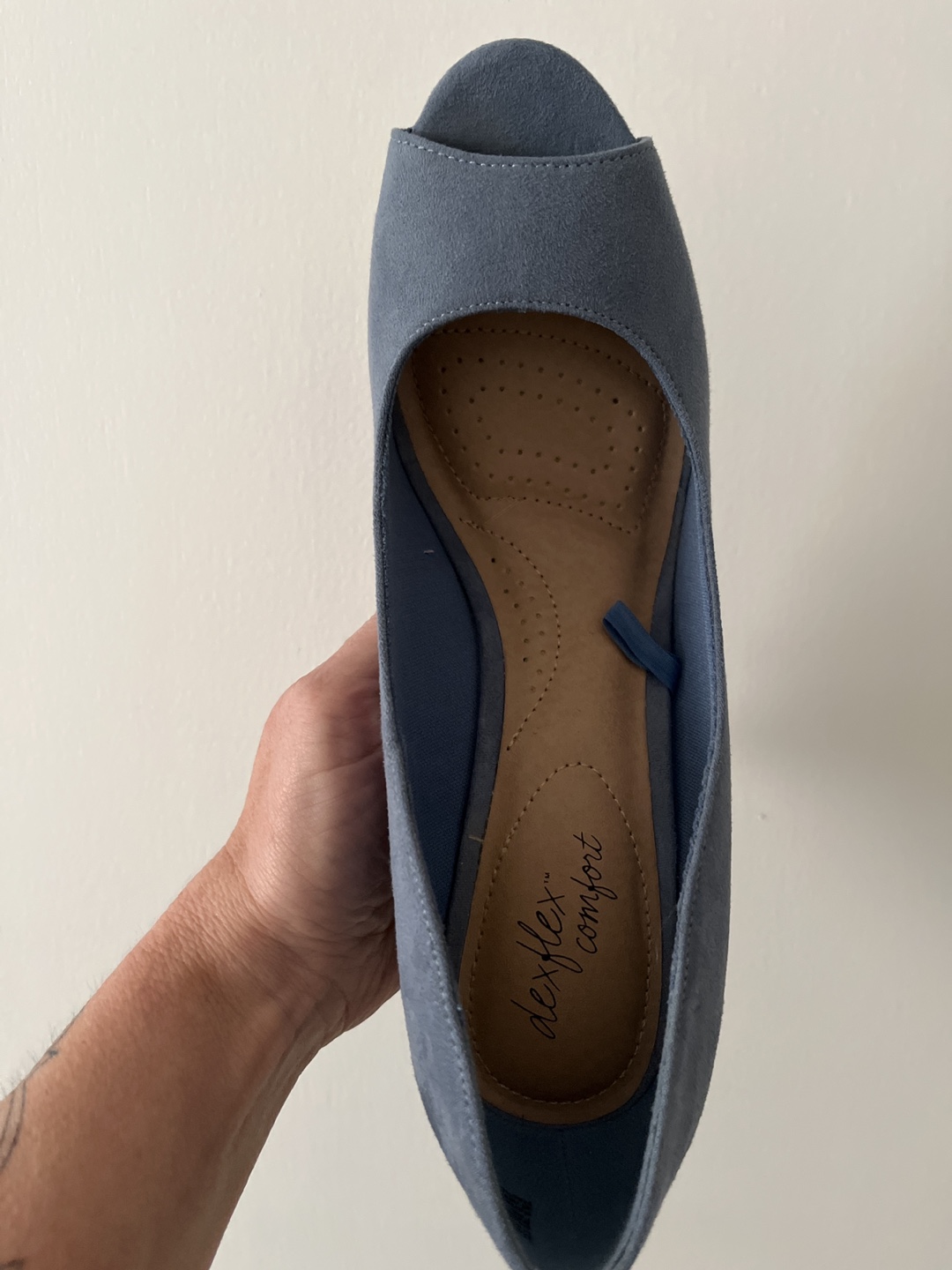 💚Women's Dexflex Comfort Wedge Peep-Toe Heels - photo 5