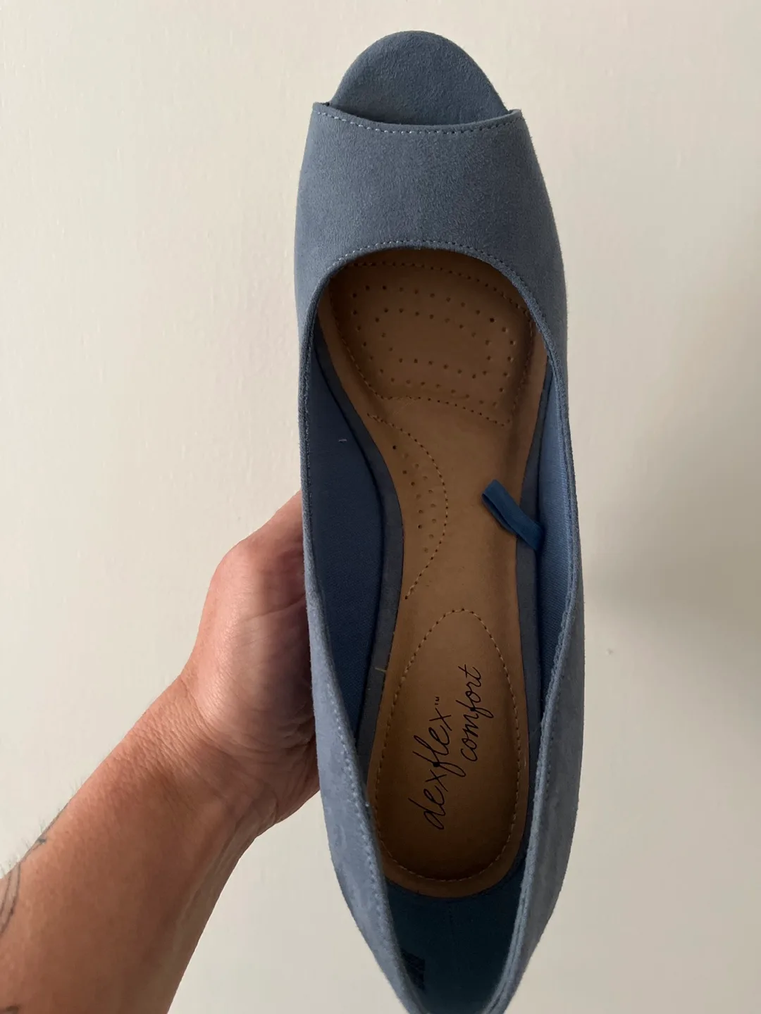 💚Women's Dexflex Comfort Wedge Peep-Toe Heels image indicator(5)