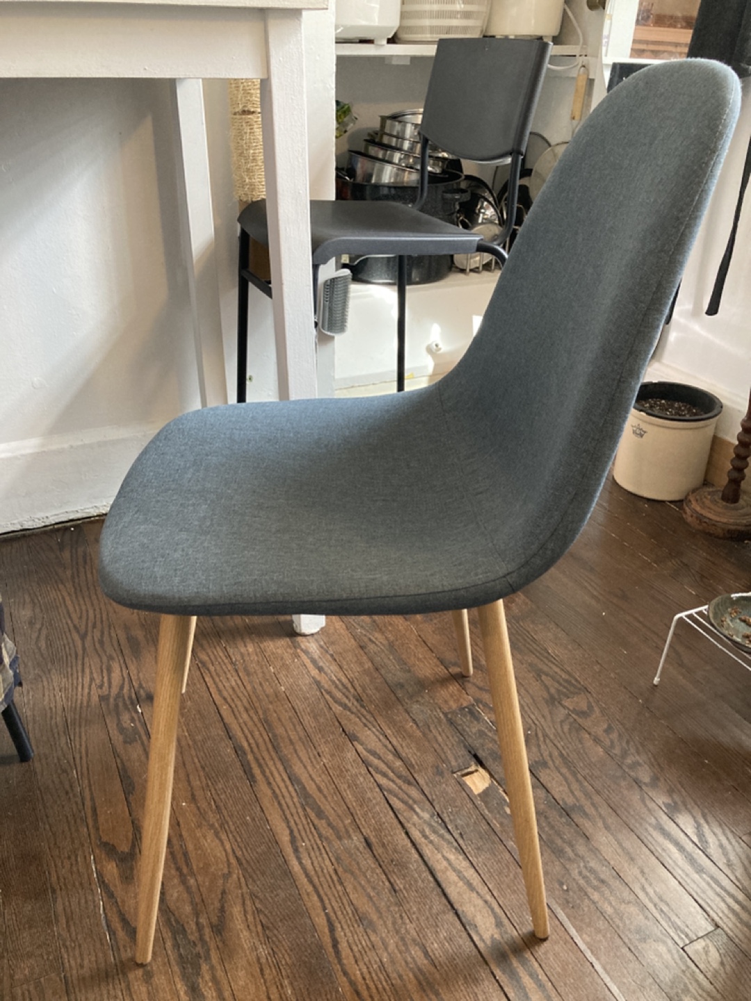 Modern Chair - Blue Fabric & metal Legs - photo 5