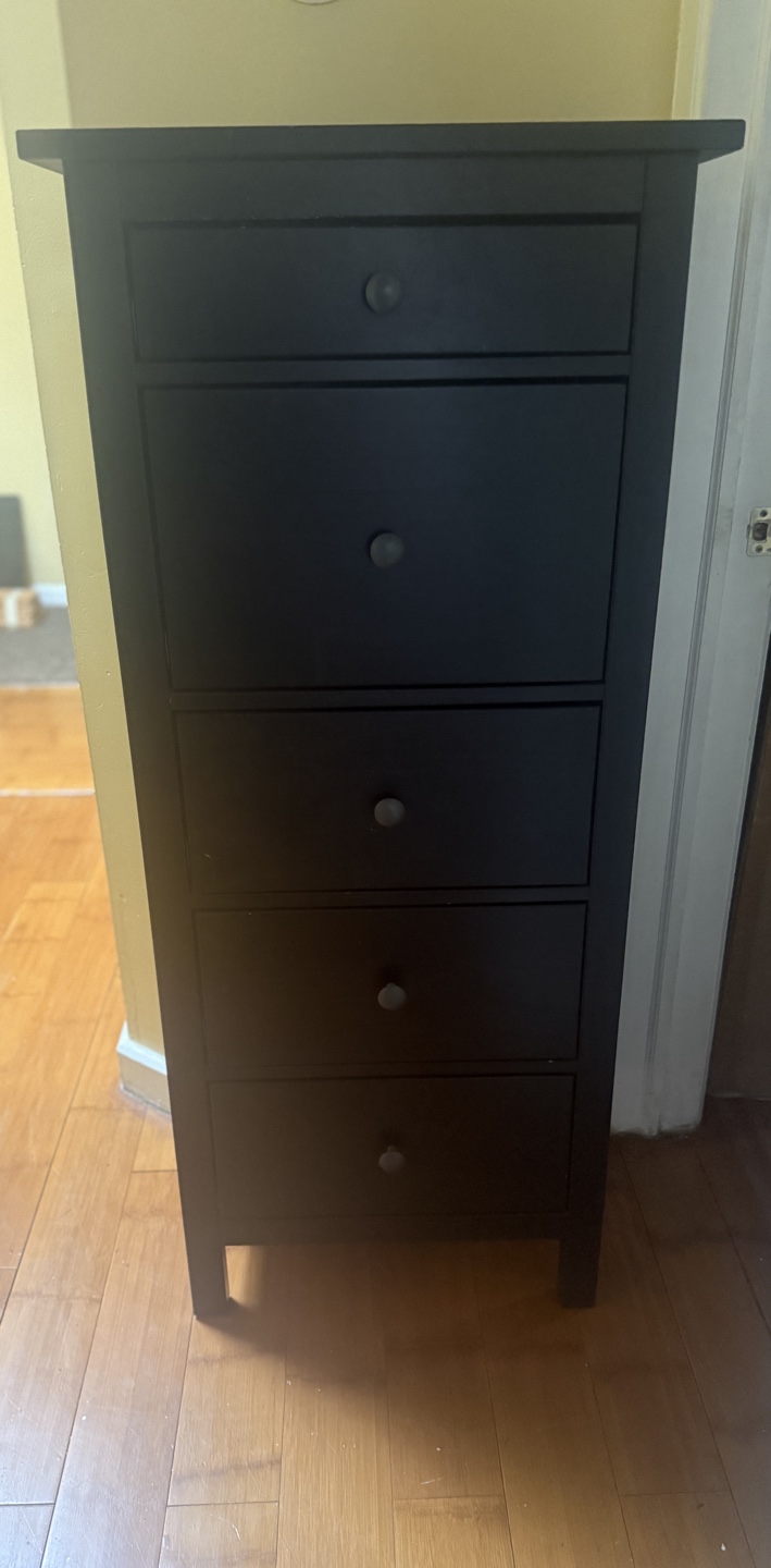 Black 5-Drawer Chest