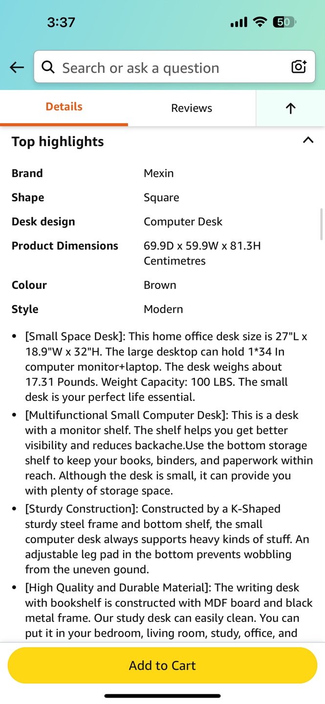 Wooden Desk with Shelf - photo 2