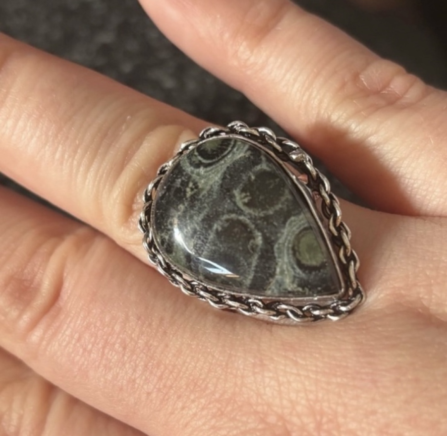 Kambaba Jasper Statement Ring