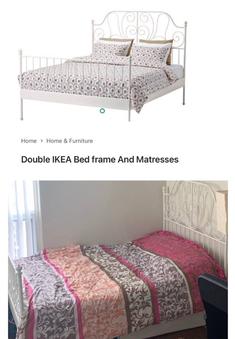 Ikea double bed frame