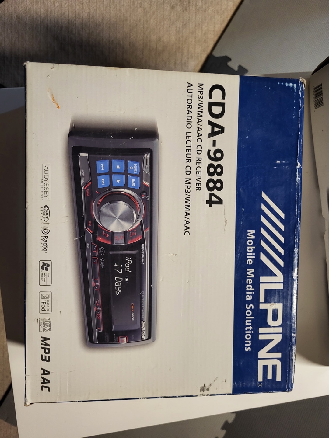 Alpine CDA-9884 car stereo.