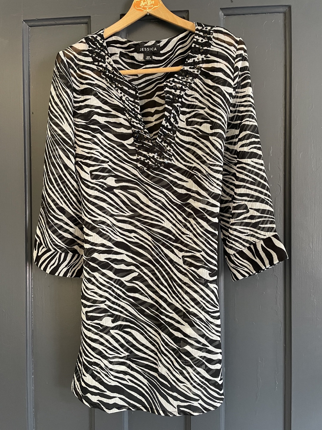Jessica Women's Zebra Print Coverup, Size M/M (12)