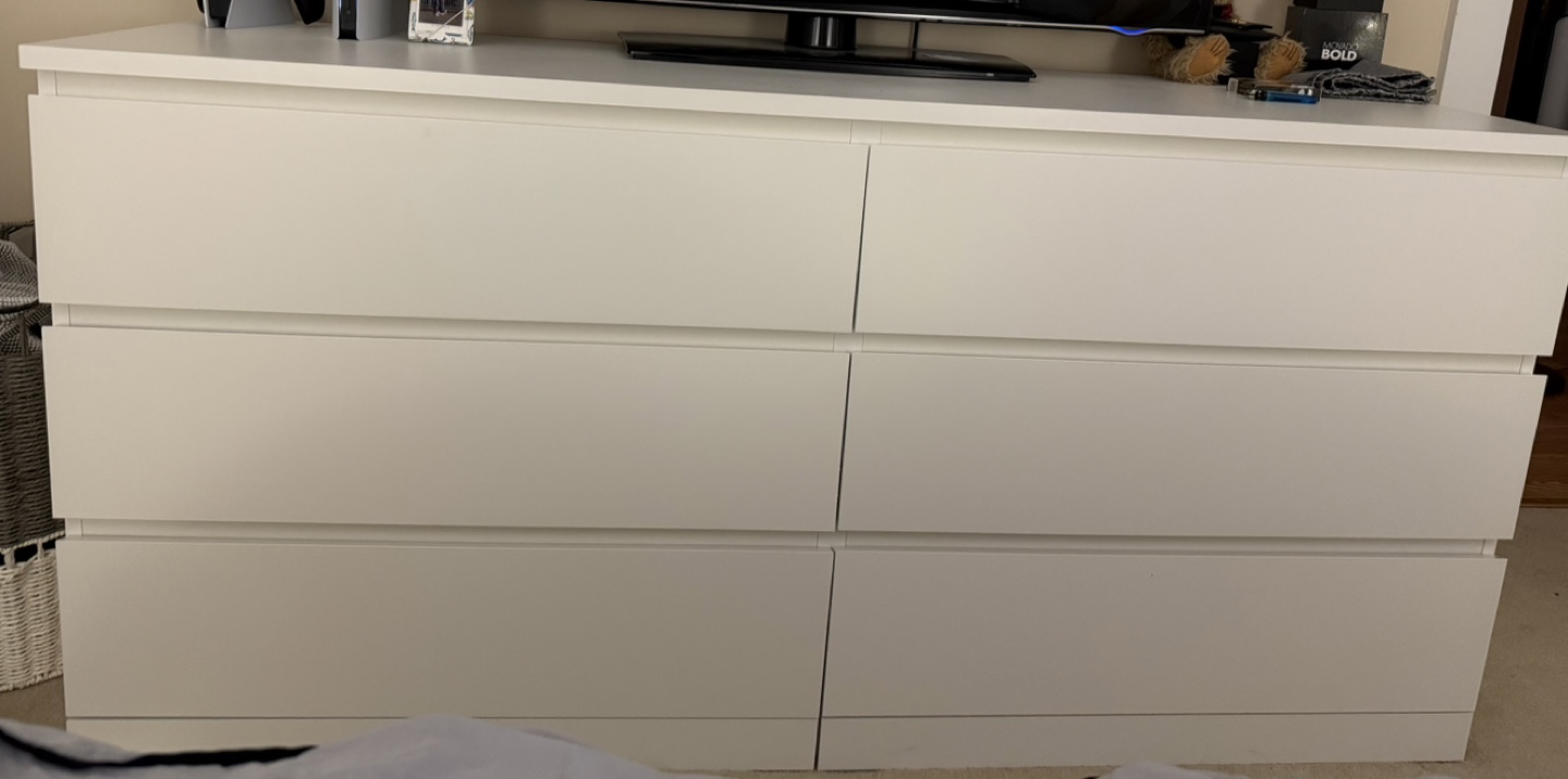 IKEA MALM 6-Drawer Chest of Drawers - White
