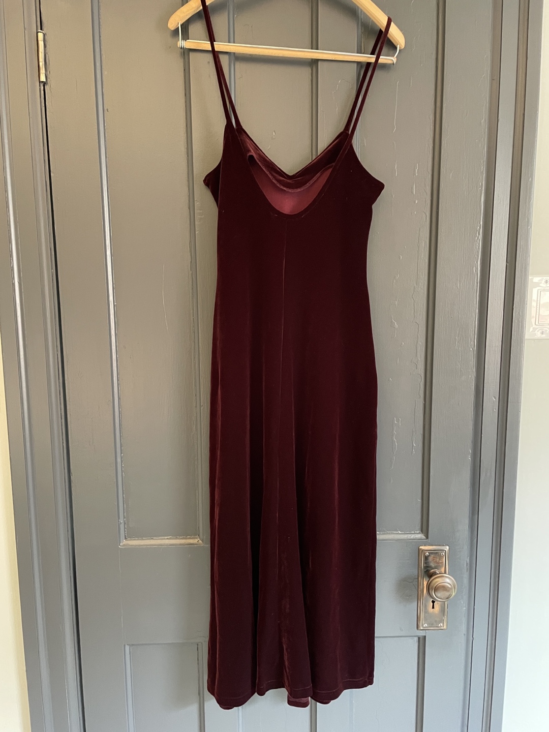 Vintage Dalmys Velvet Midi Slip Dress - Size M - photo 3