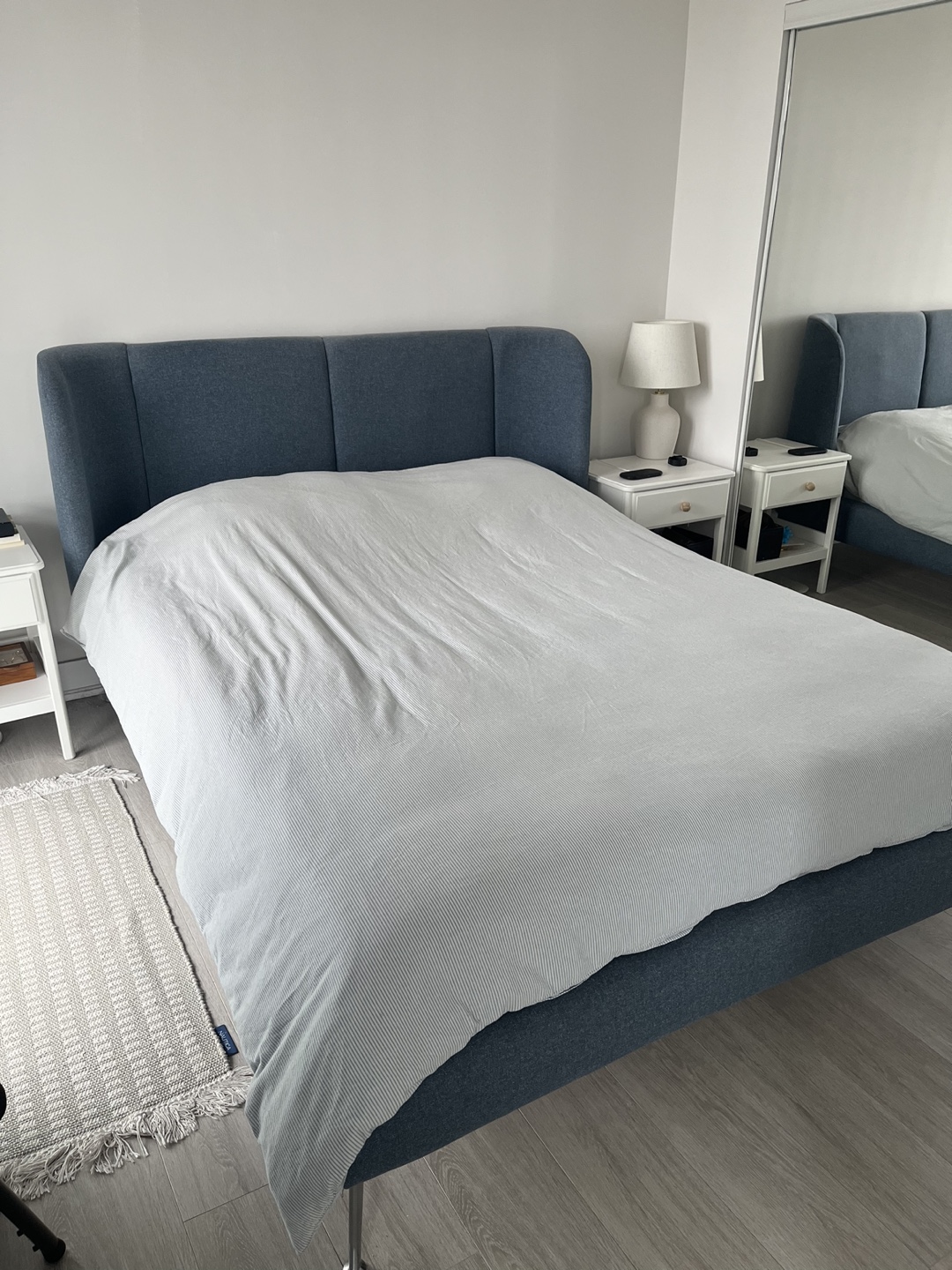 IKEA TUFJORD Queen-size Upholstered Bed Frame