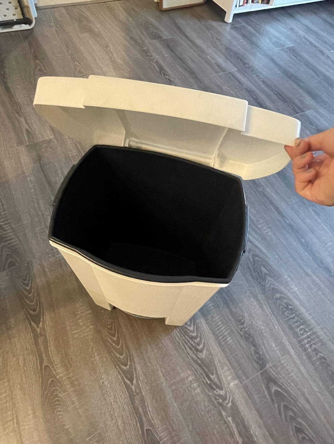 White Step Trash Can - photo 3