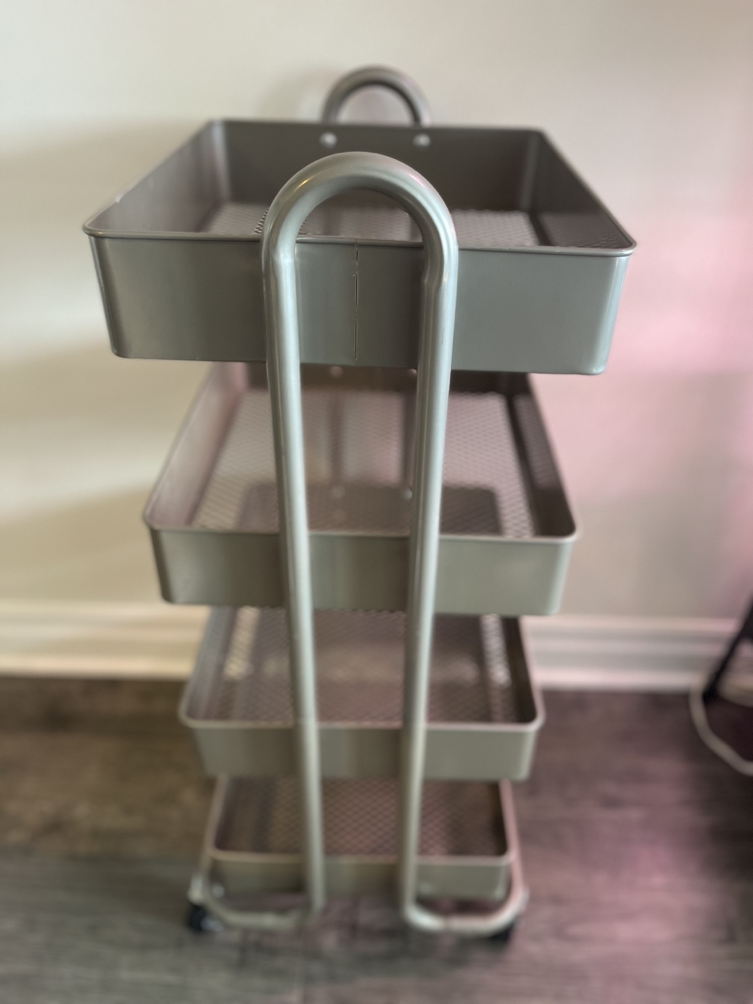 Four-Tier Metal Rolling Cart Organizer - photo 2