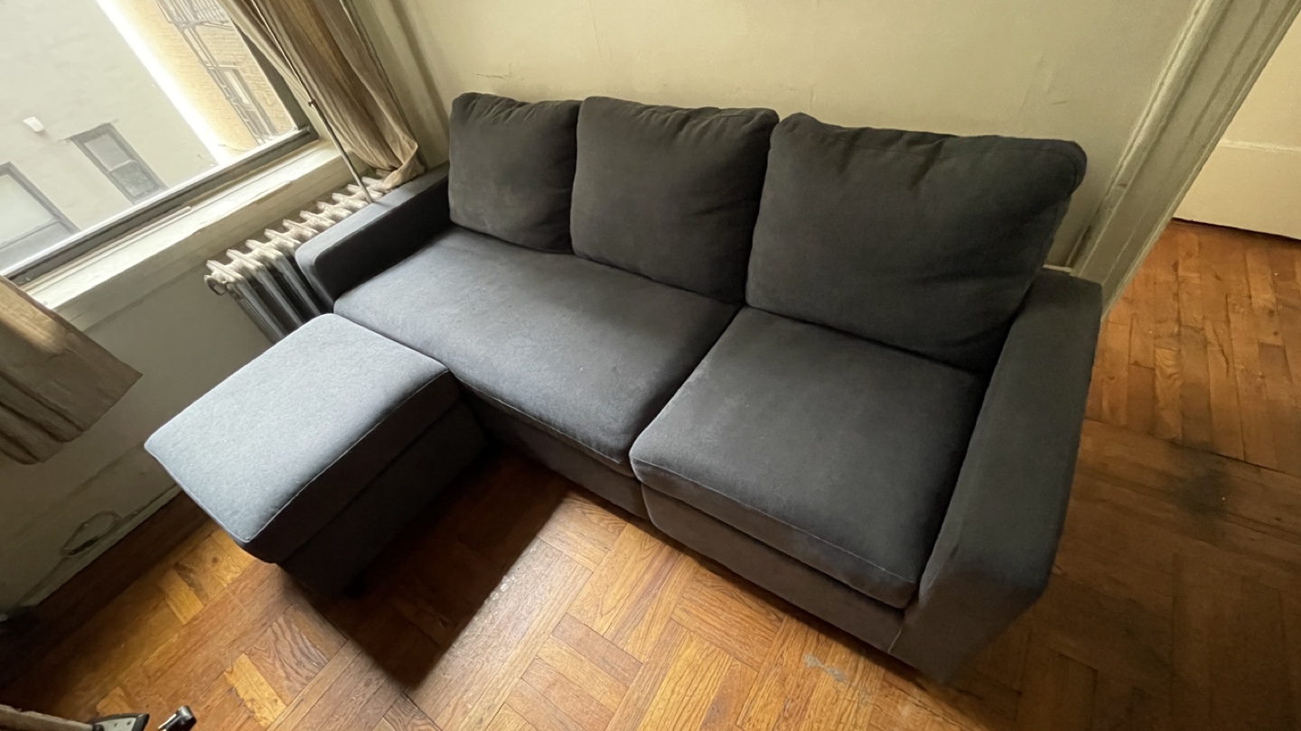 Gray Sectional Sofa with Ottoman - photo 5