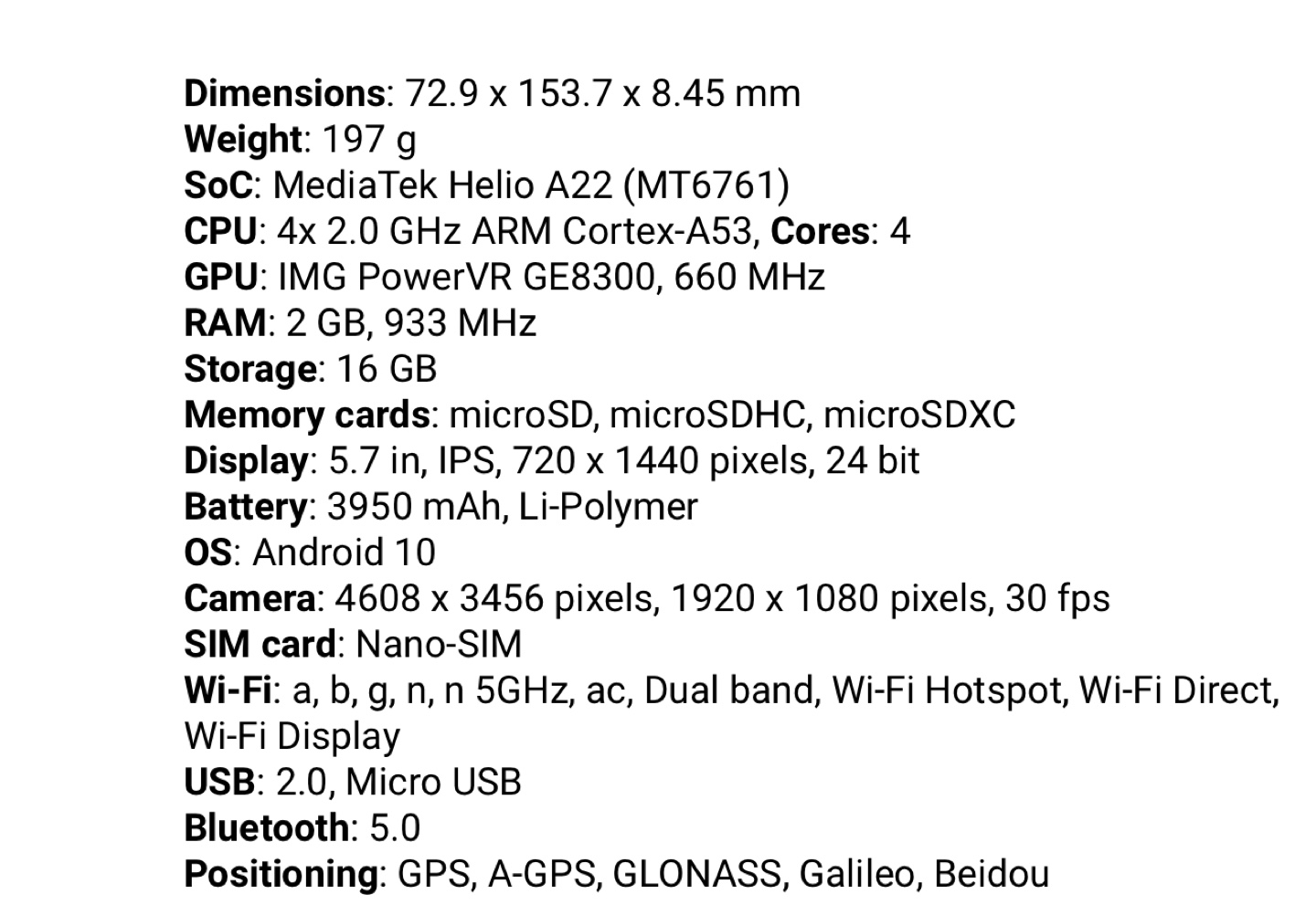 A3 Smartphone - 16GB Storage, 2GB RAM - photo 4