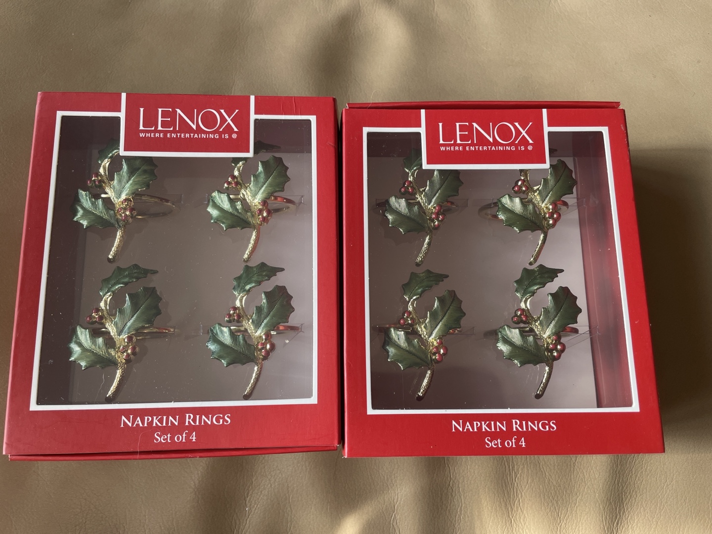 LENOX Holiday Napkin Rings - Set of 8