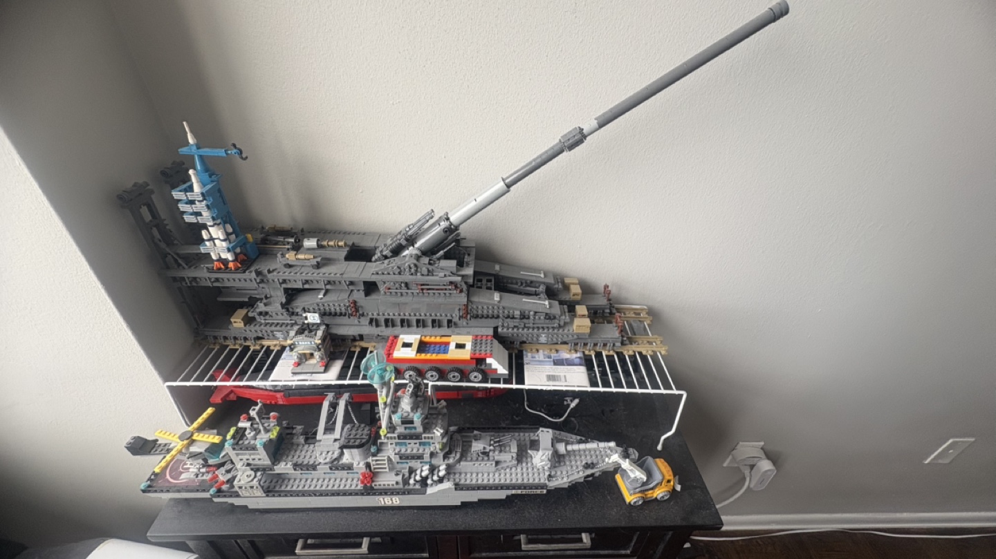 Large-Scale LEGO-Compatible Warship Model Kit & Extras