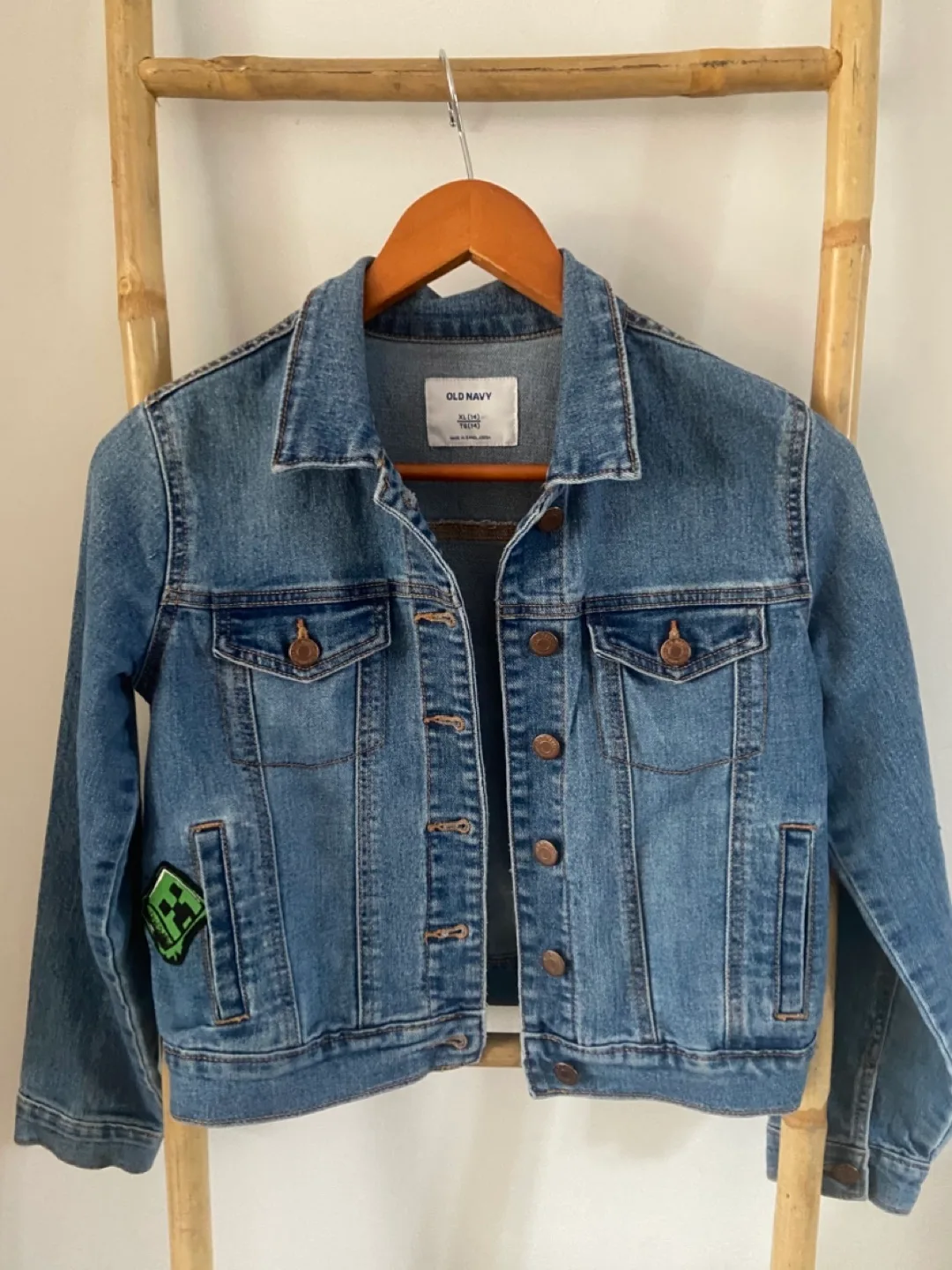 Kids Minecraft Denim Jacket - Old Navy Size 14 image indicator(4)