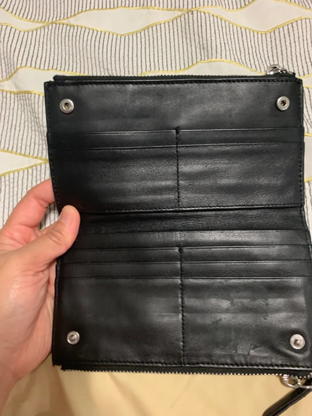 Margot Leather Wallet - Black and Blue image indicator(2)