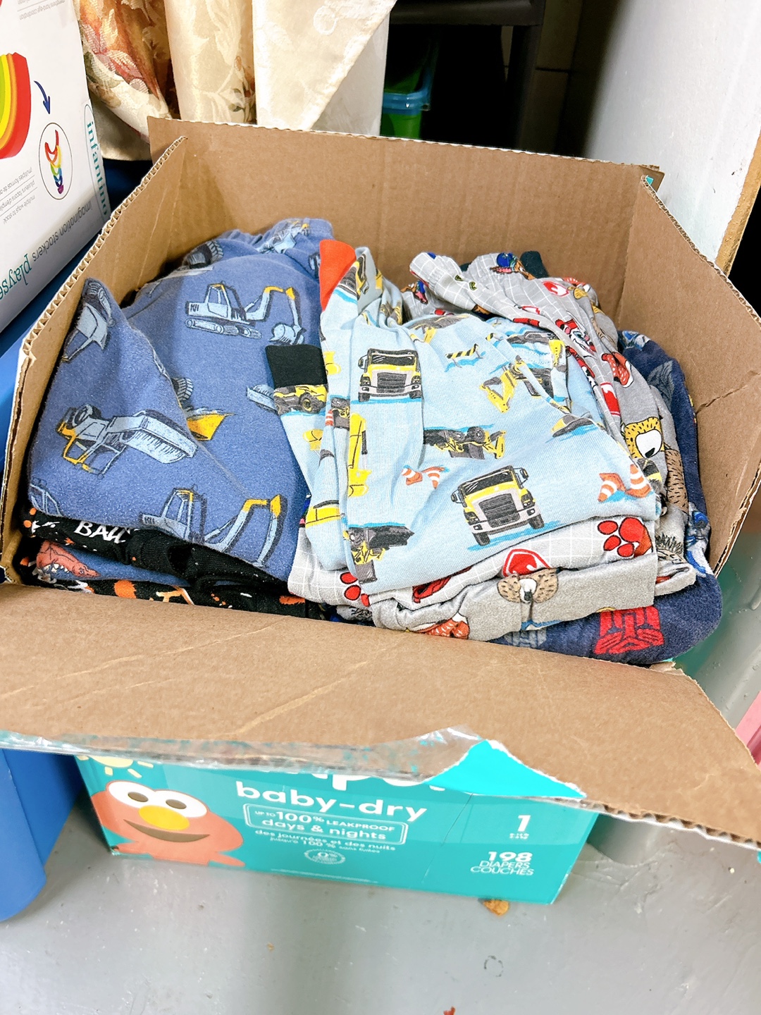 Bundle of Boys' Construction Vehicle Pajamas