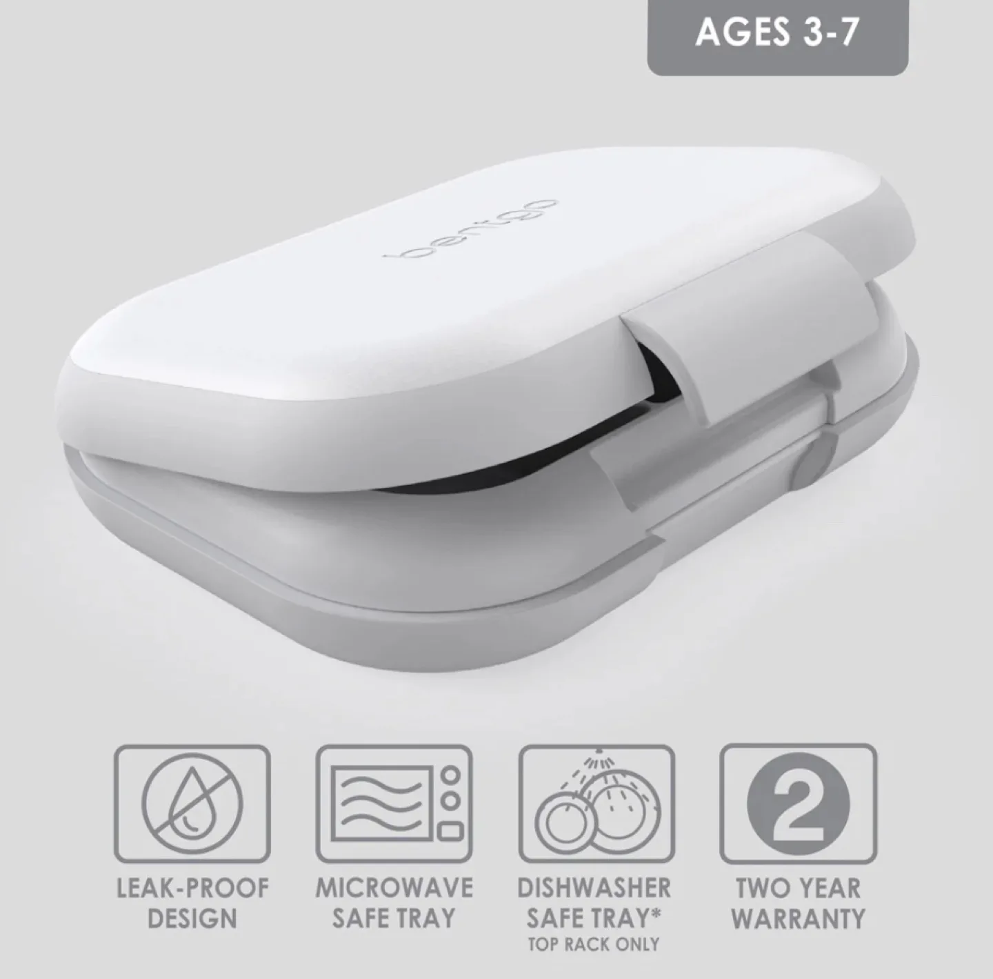 New Bentgo Kids Leakproof Lunch Box + Removable Ice Pack - Grey image indicator(3)