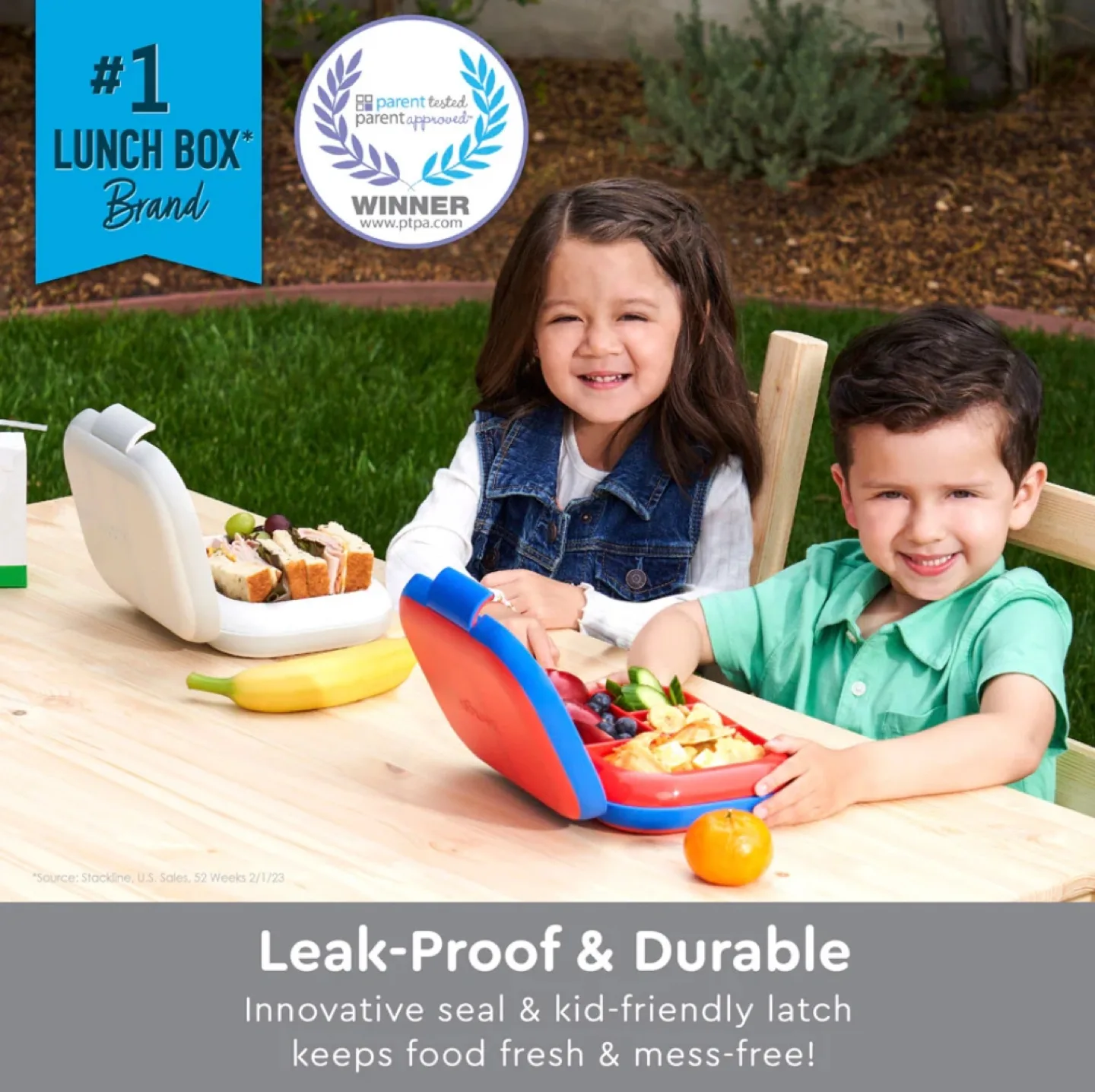 New Bentgo Kids Leakproof Lunch Box + Removable Ice Pack - Grey image indicator(4)