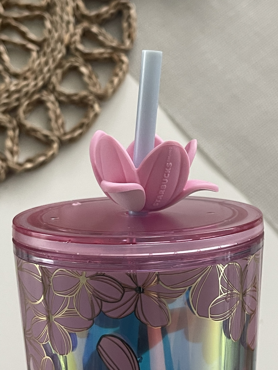 Starbucks Cold Cup with Straw and Lid - Pink Floral Design - photo 5