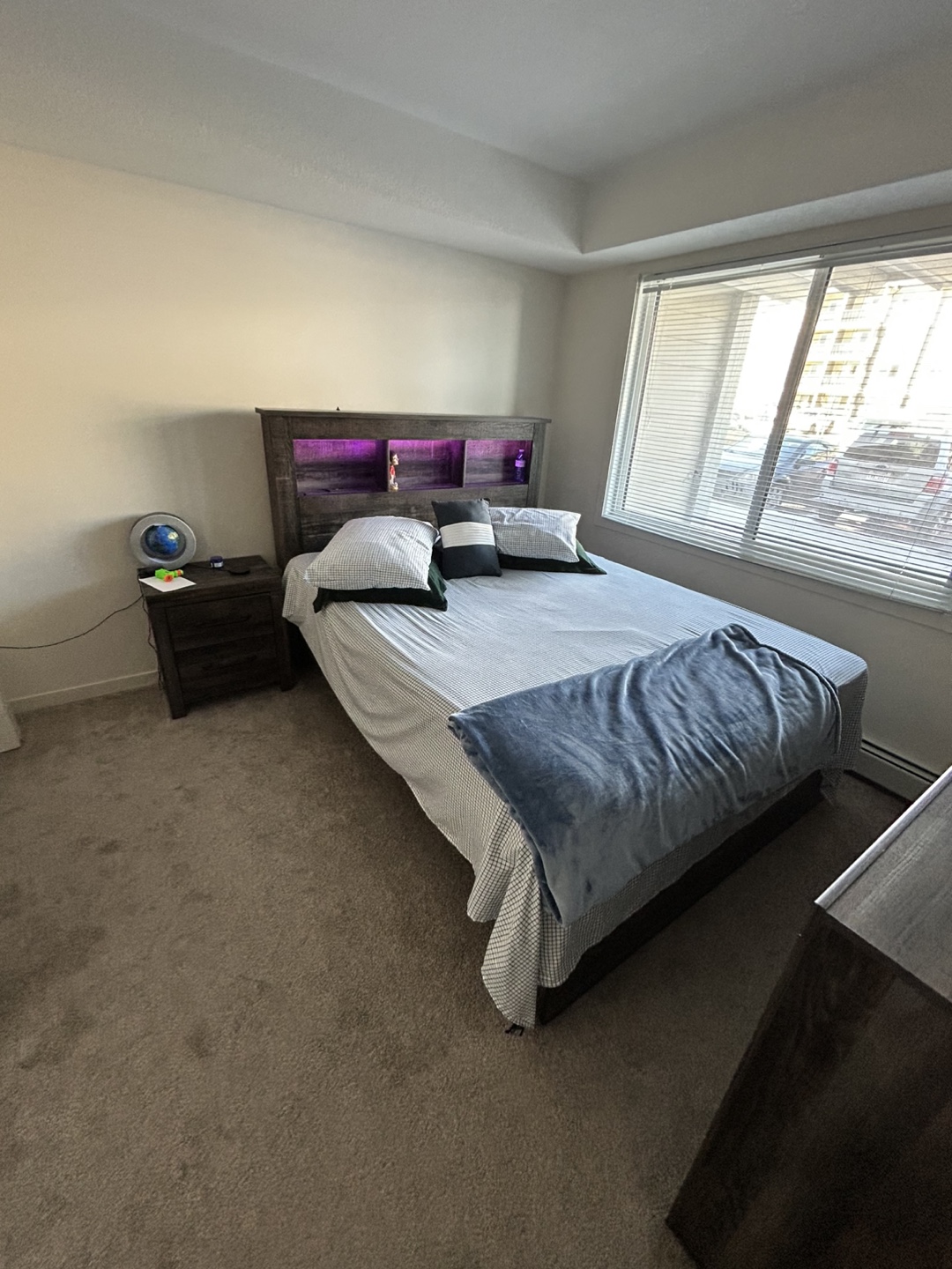 Bedroom Furniture Set - Queen Bed Frame, Nightstand & Dresser