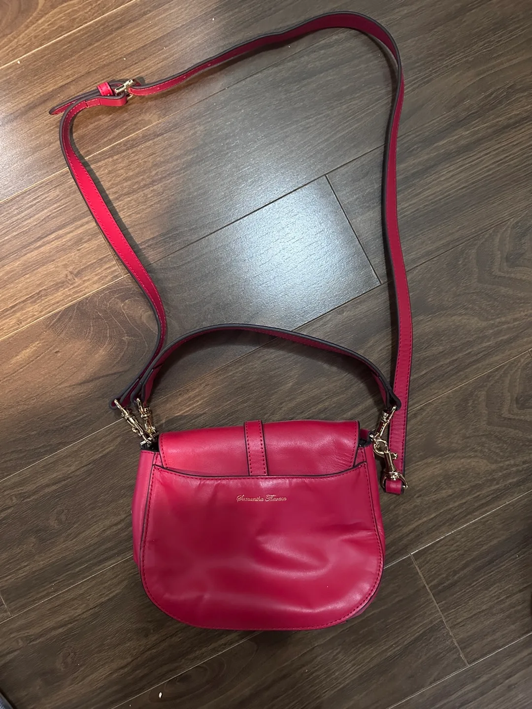 Red Leather Crossbody Bag thumbnail