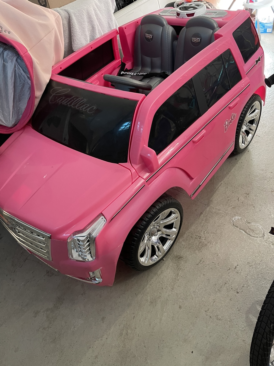Pink Cadillac Escalade Power Wheels Ride-On Toy Car