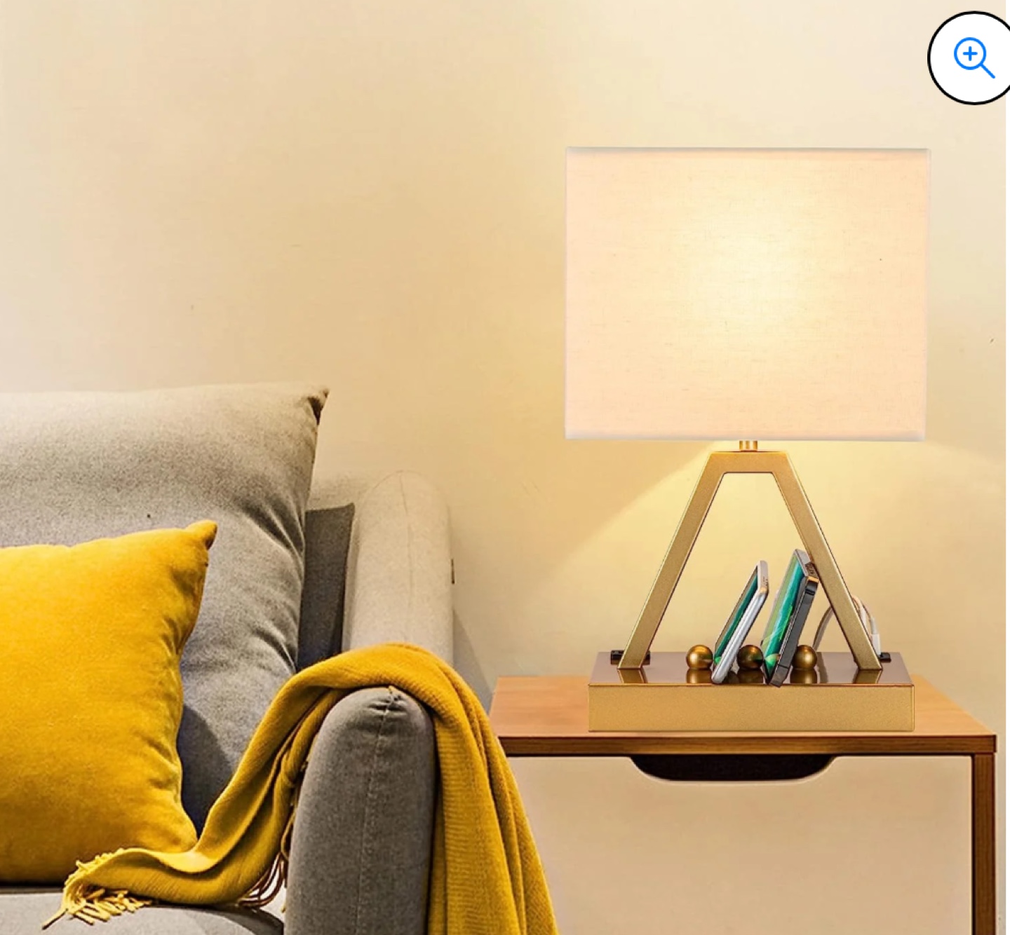 New USB Touch Control Lamp, 3-Way Dimmable Lamp wit 3USB outlet