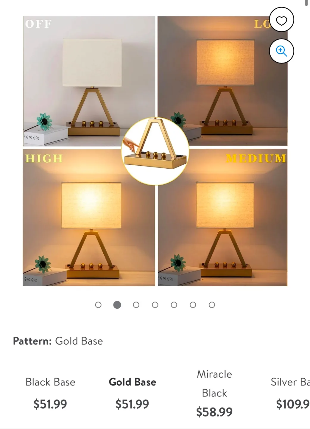 New USB Touch Control Lamp, 3-Way Dimmable Lamp wit 3USB outlet image indicator(7)