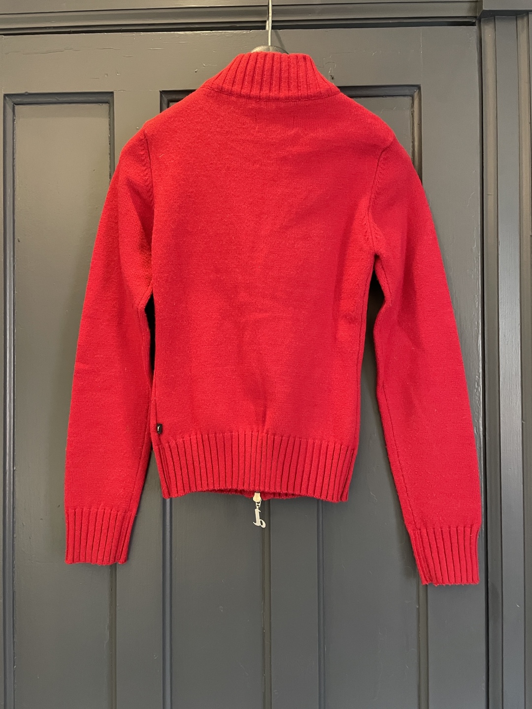 Lady Dutch Red Knit Zip-Up Sweater - Size S - photo 5