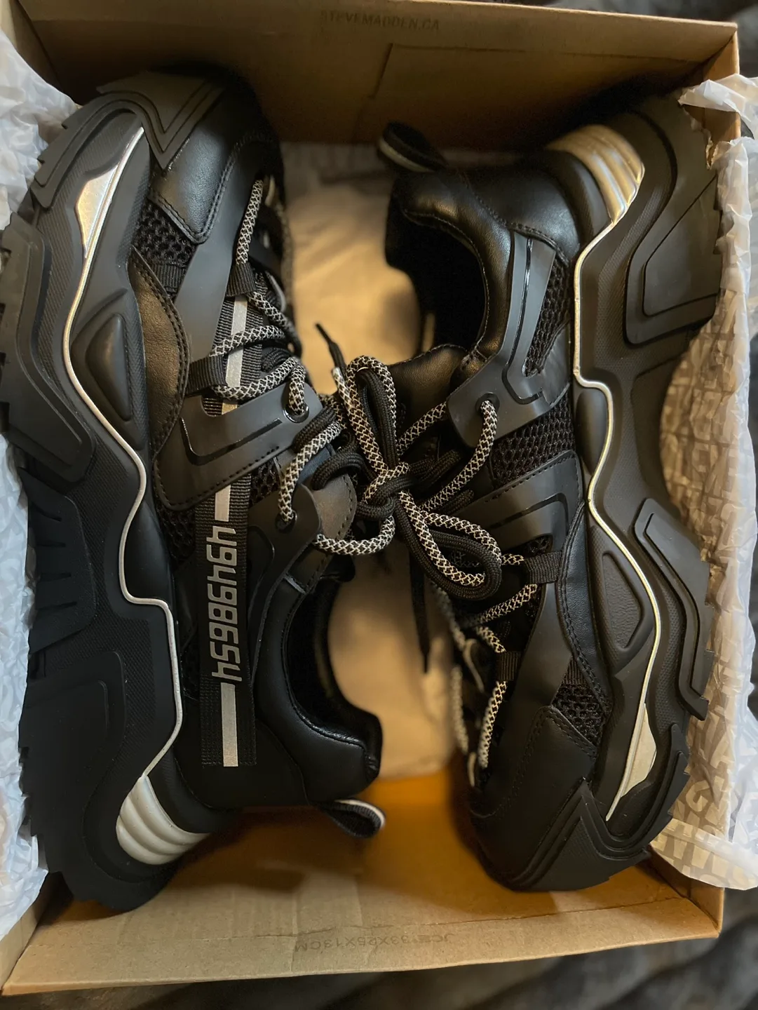 Steve Madden Black Chunky Sneakers thumbnail