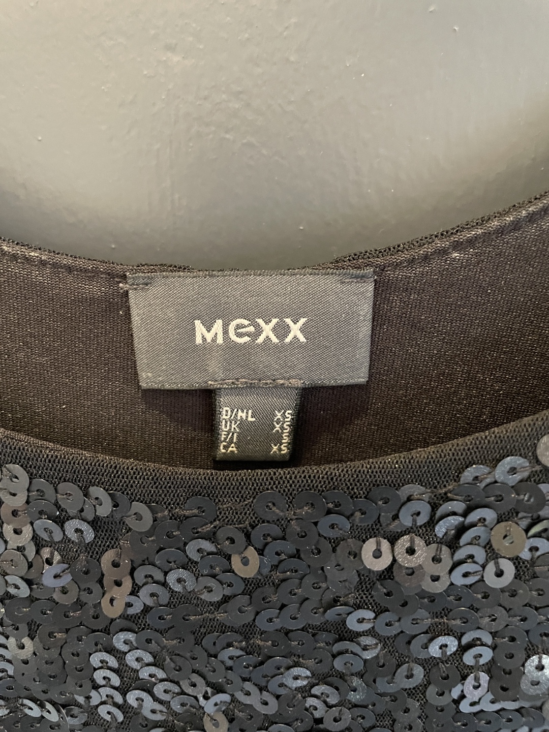 MEXX Black Sequin Mini Dress Size XS - photo 2