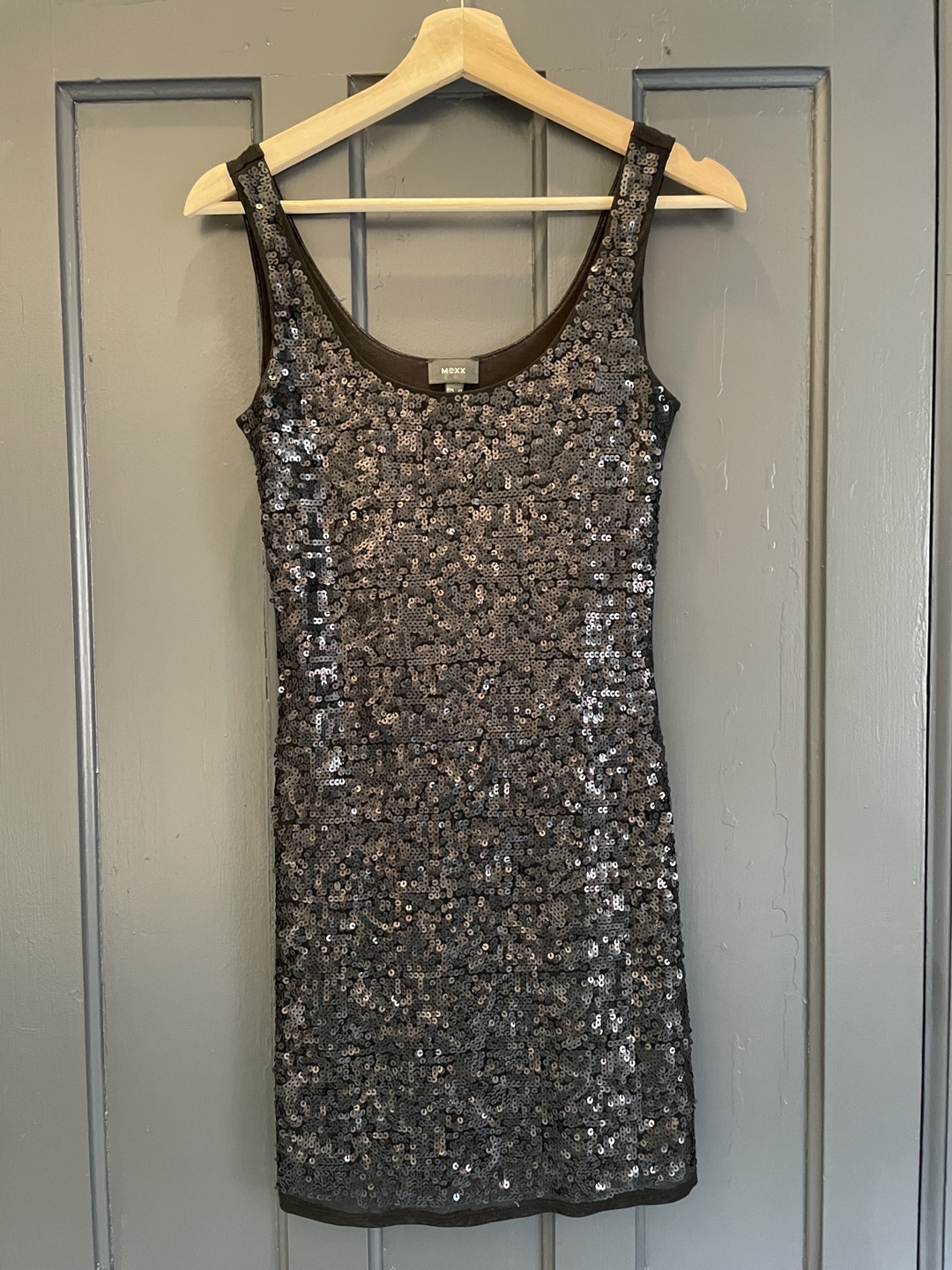 MEXX Black Sequin Mini Dress Size XS