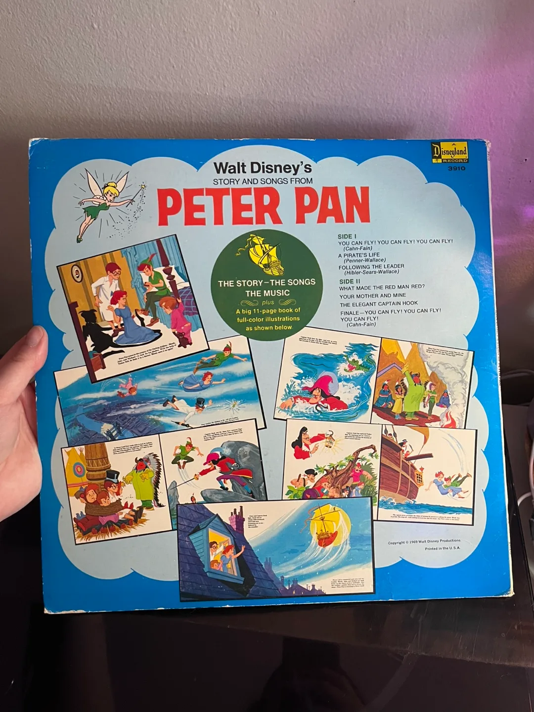 💚Disney’s Peter Pan Record - Narrated Story & Song with Book image indicator(2)