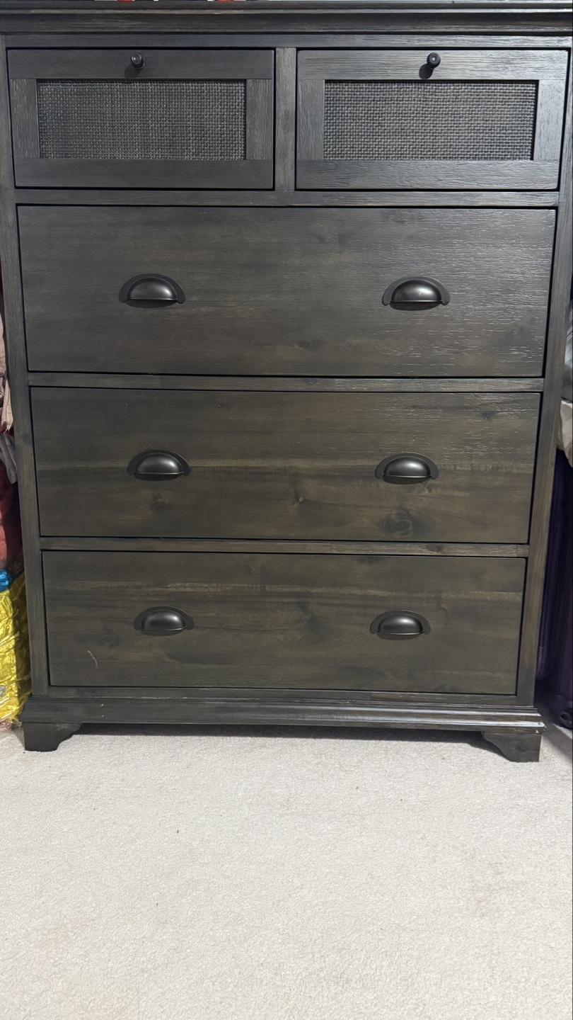 Queen Bedroom Set - Dark Brown Wood - photo 4
