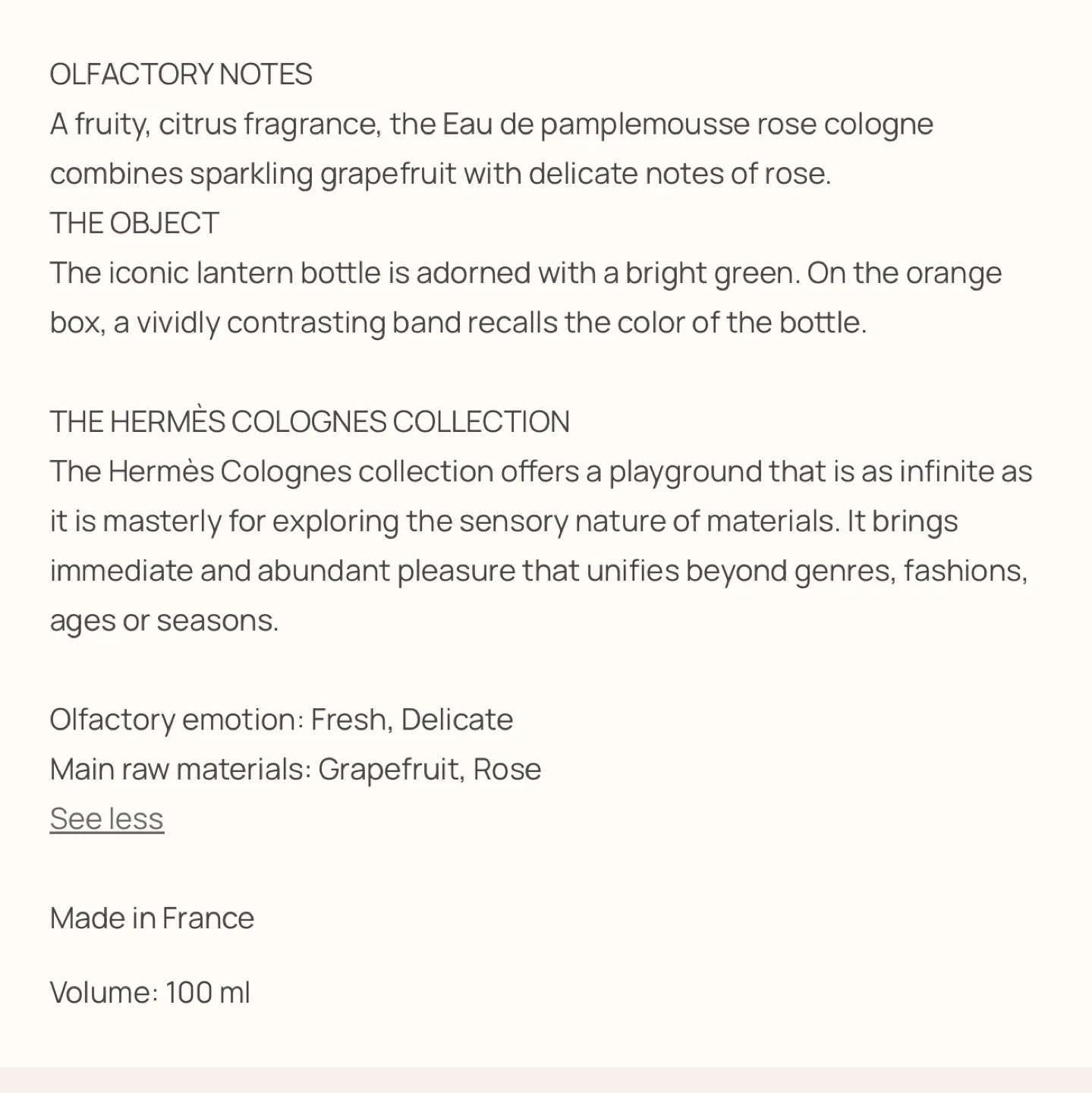 Hermes eau de pamplemousse rose eau de cologne 100ml image indicator(5)