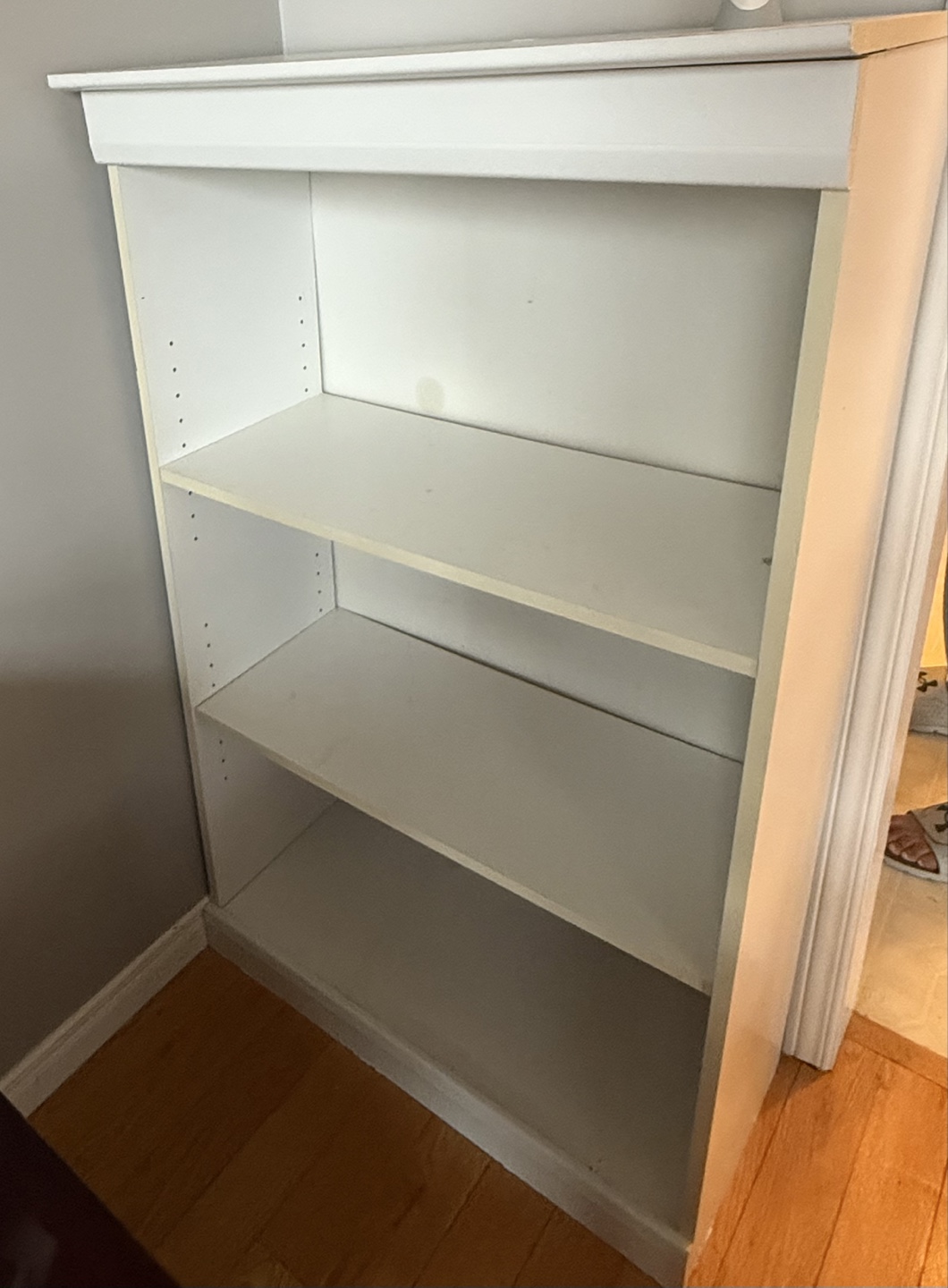 White 3-Shelf Bookcase - photo 2