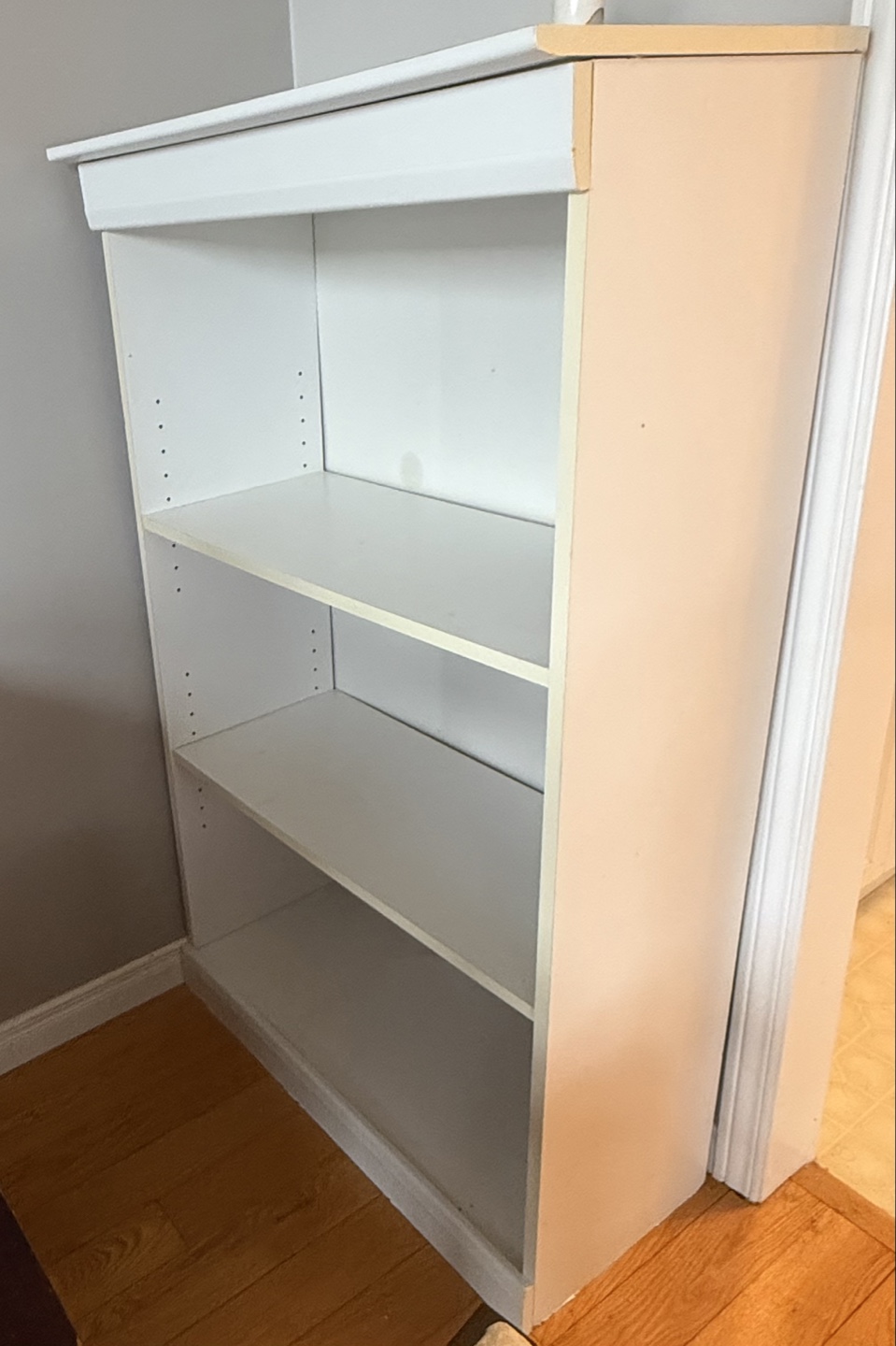 White 3-Shelf Bookcase
